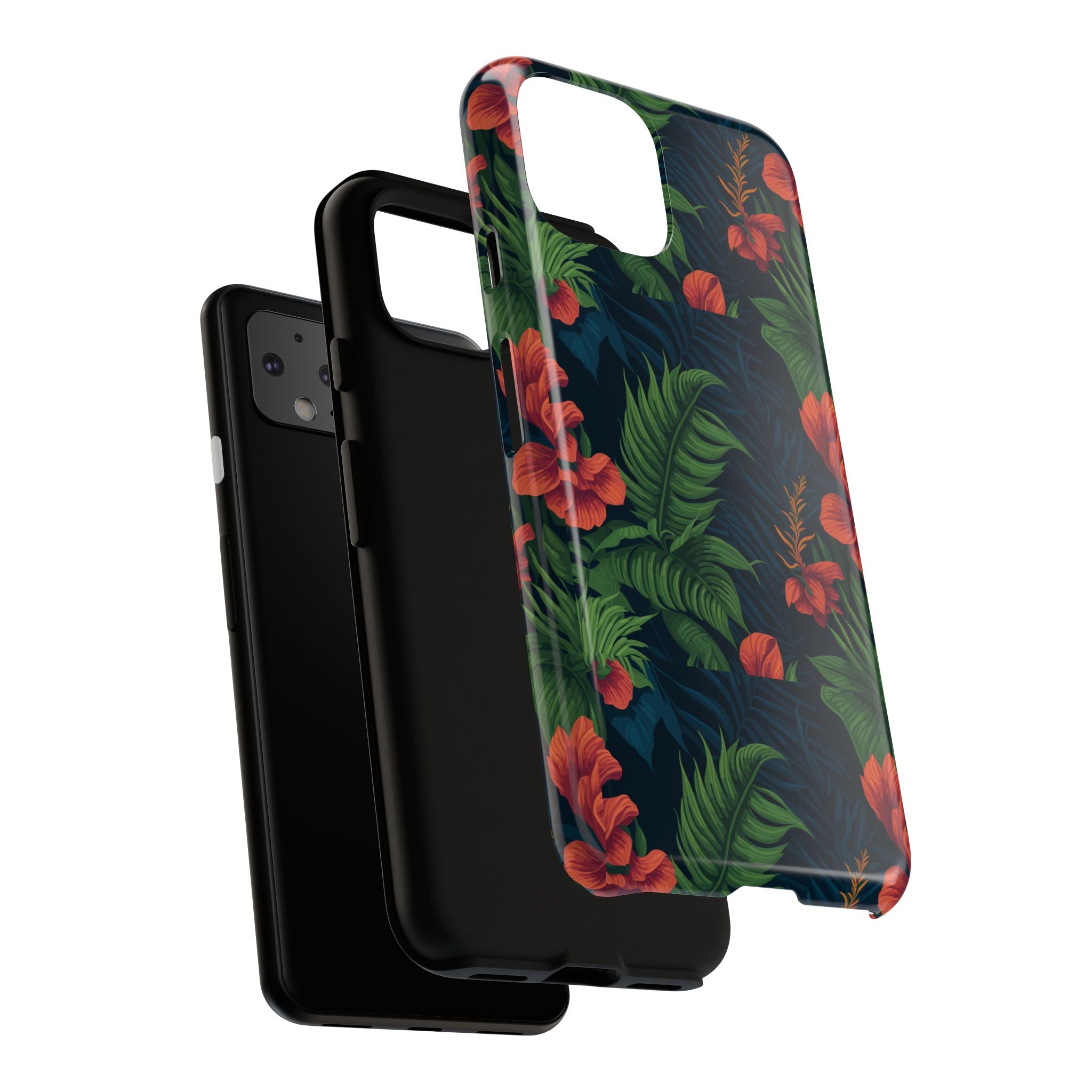 Tropical Phone Case with Floral Design, Eco-Friendly Protection for Summer Vibes, Ideal Gift for Nature Lovers, Vibrant Background