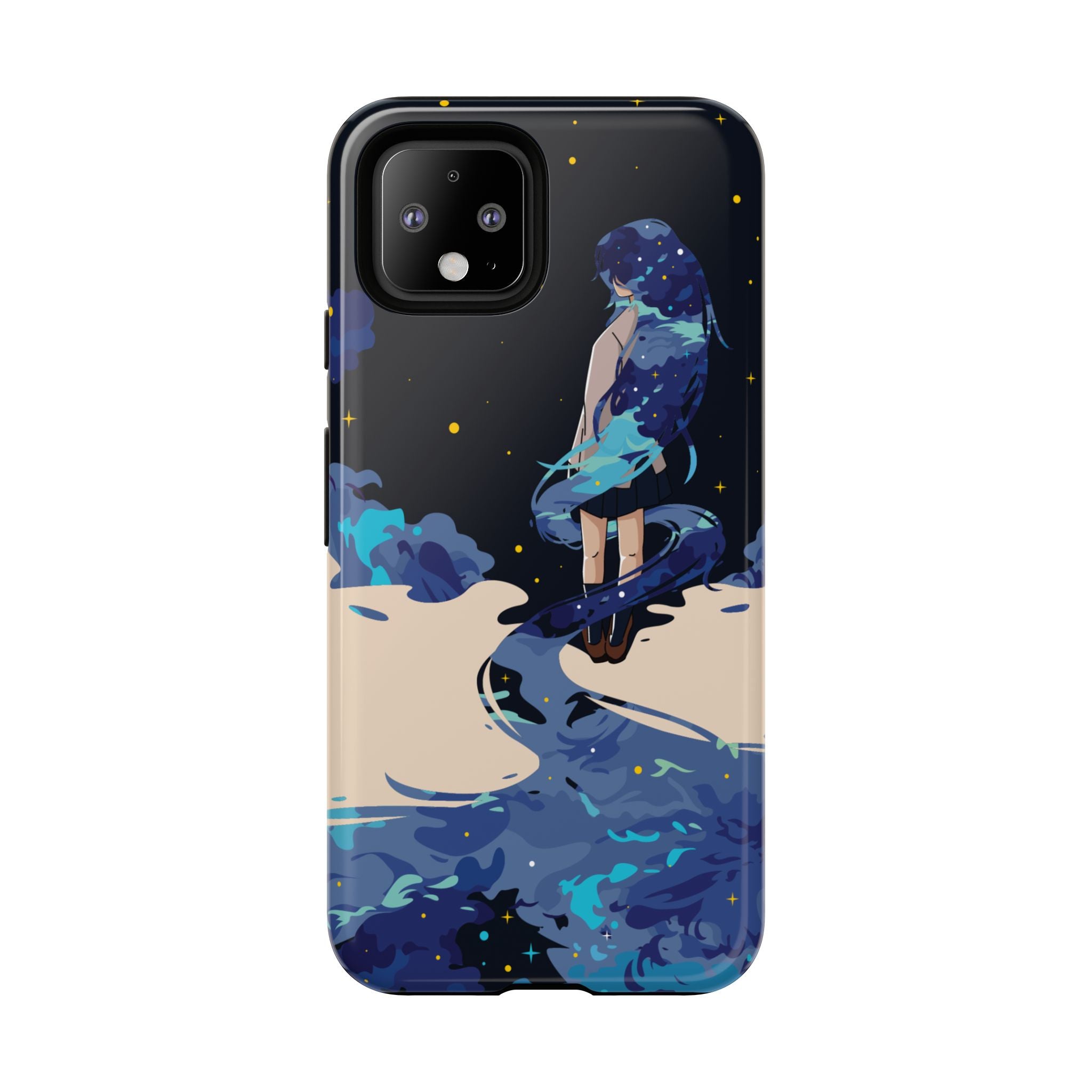 Galaxy-Inspired Phone Case, Celestial Design, Tough Phone Cover, Gift for Space Lovers, Artsy Accessories, Unique Merchandise