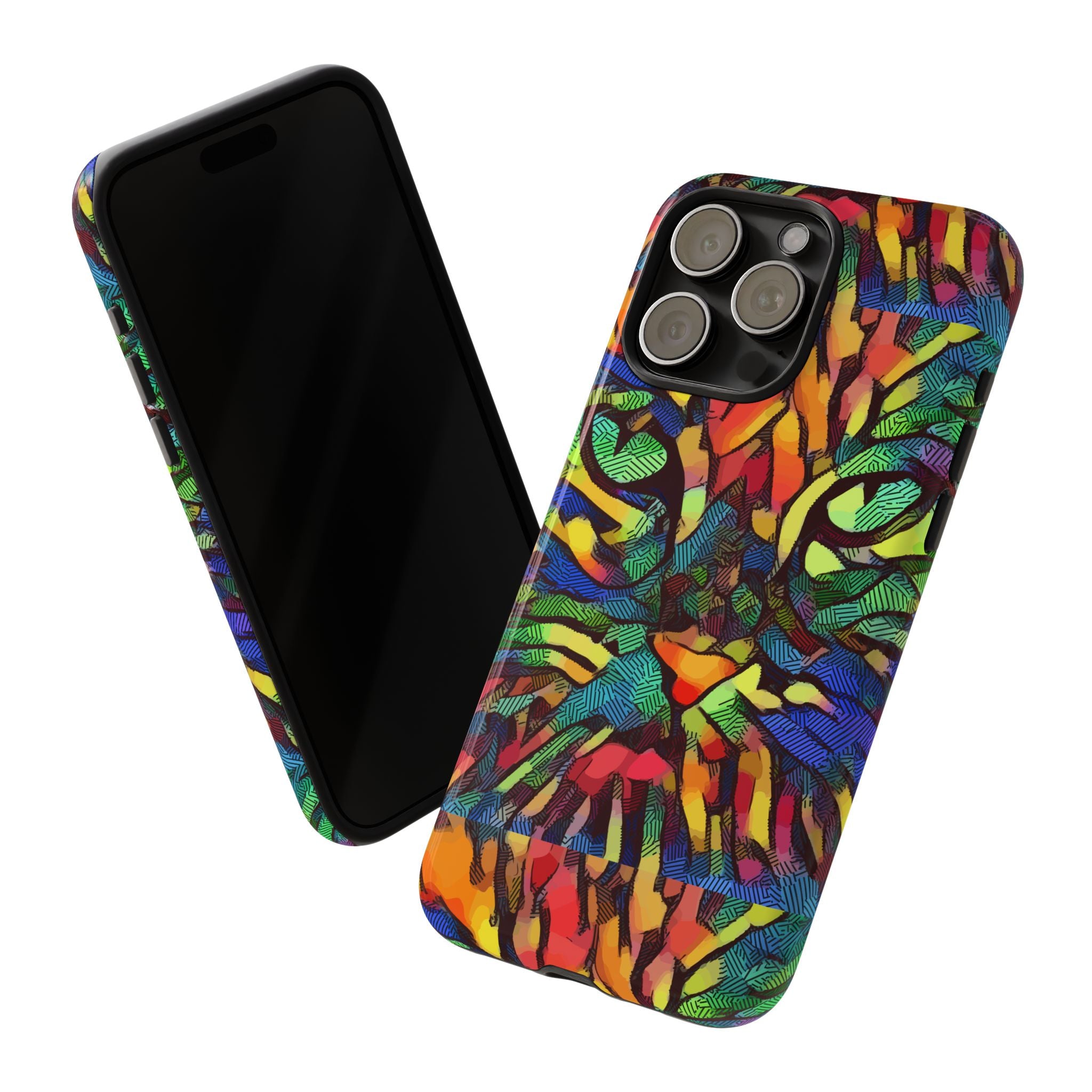Colorful Phone Cases for Vibrant Style - Tough Cases, Unique Gifts, Animal Print, Artistic Design, Phone Accessories, Eco-Friendly