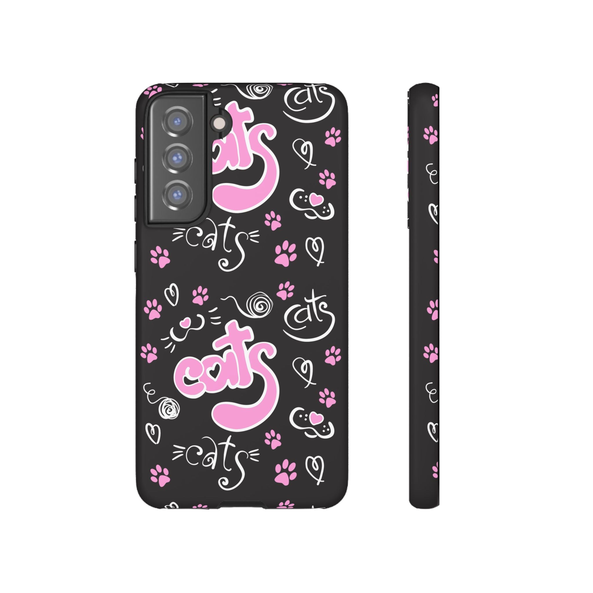 Cute Cat Print Phone Cases, Tough Cases for Cat Lovers, Pet Phone Cover, Gift for Cat Moms, Stylish Phone Accessories