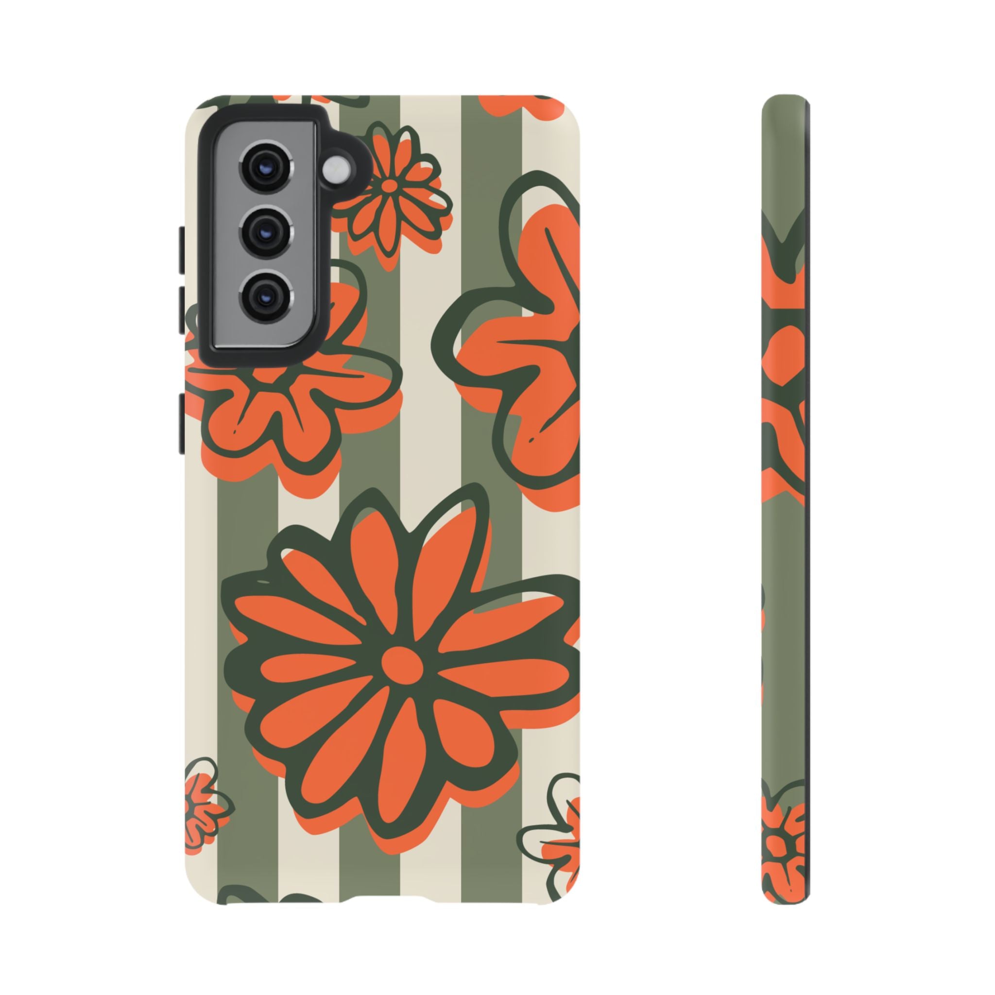 Floral Tough Phone Case - Trendy Protector for Pet Lovers, Super Cute Gift, Floral Design, Stylish Phone Cover, Unique Accessory