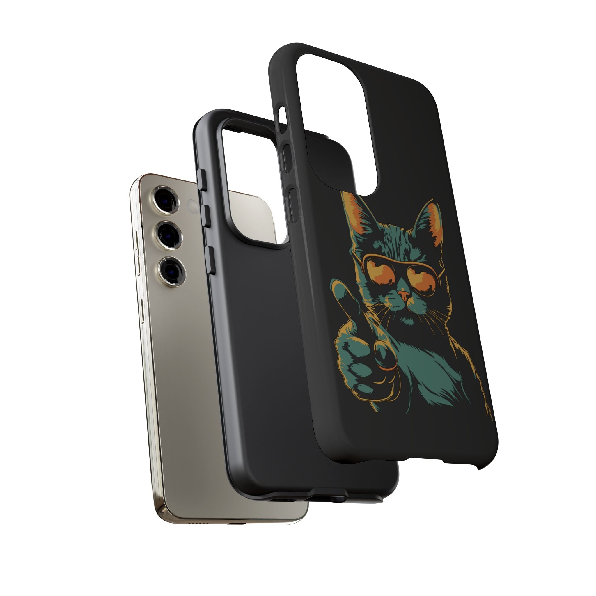 Cool Cat Phone Case, Stylish Phone Cover, Pet Lover Gift, Cute Cat Design, Fun Cat Accessories