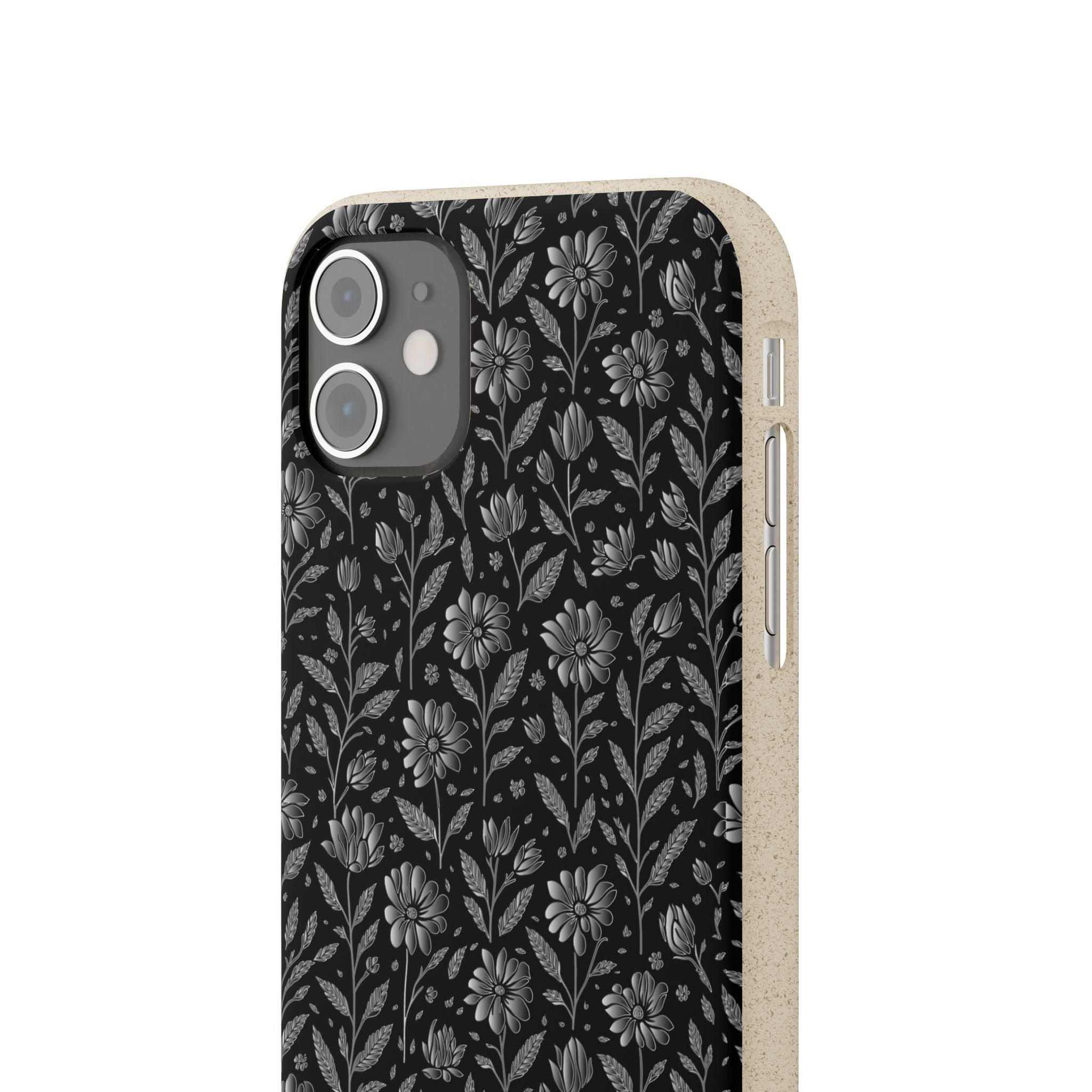 Eco-Friendly Floral Phone Case, Biodegradable iPhone Case, Sustainable Fashion Accessory, Nature Lover Gift, Eco-Conscious Phone Cover