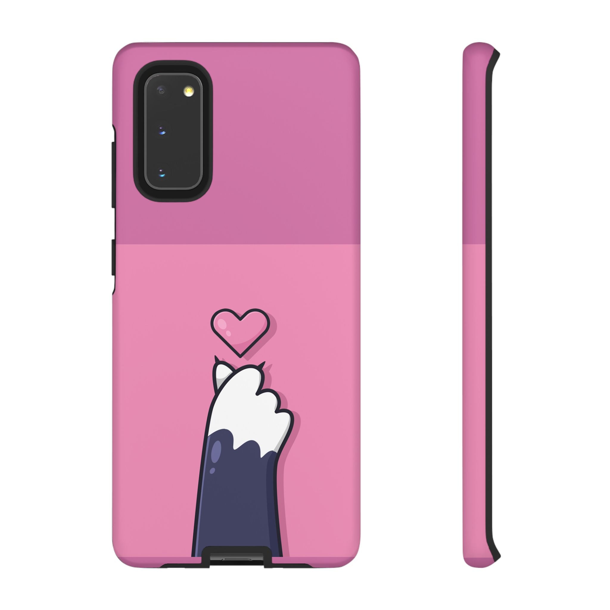 Cute Cat Paw Phone Case, Playful Pet Lover Gift, Animal Print Phone Cover, Heart Design Case, Fun Feminine Case, Kawaii Style