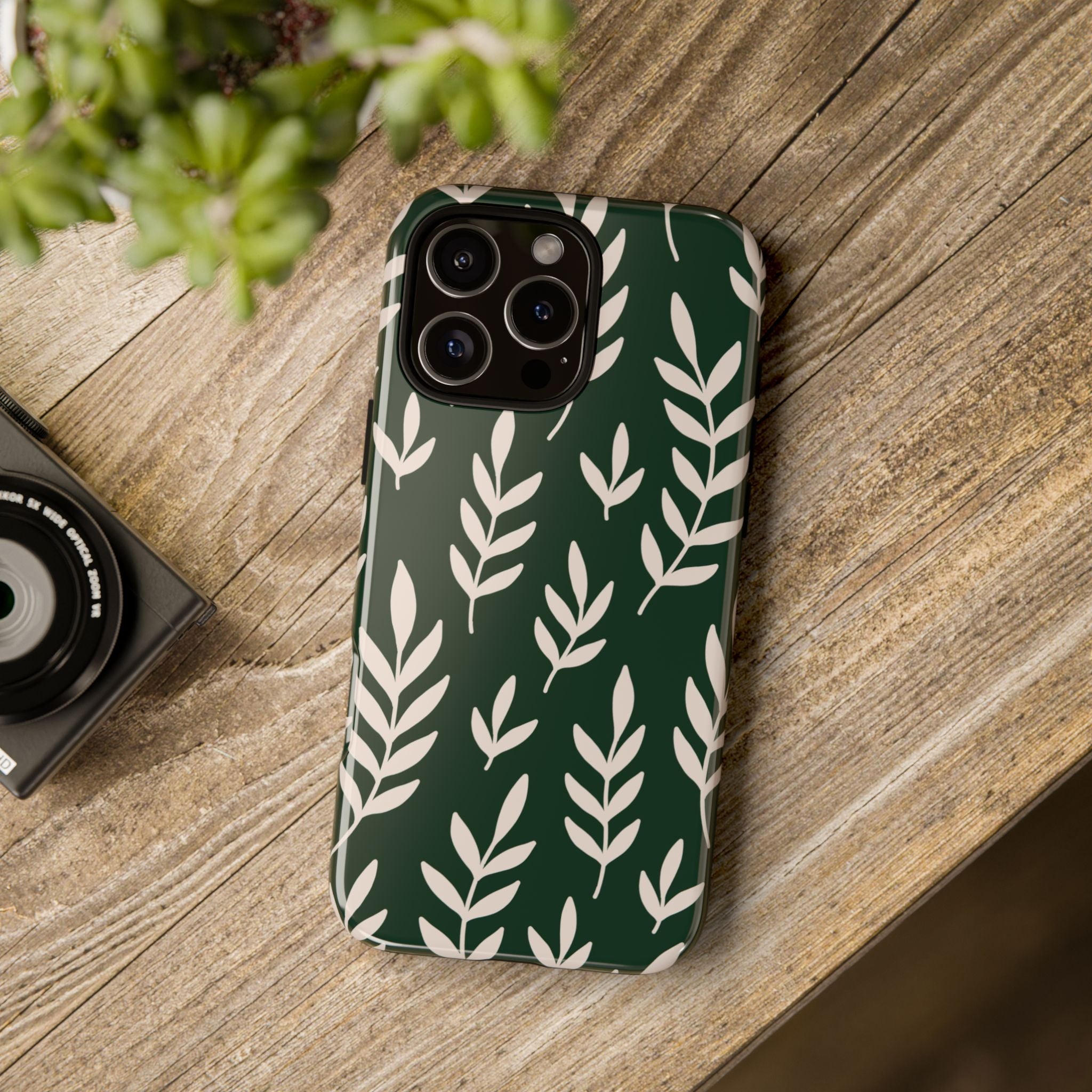Leafy Phone Case, Tough Cases for Nature Lovers, Green Leaf Design, Eco-Friendly, Stylish Mobile Cover, Gift for Her