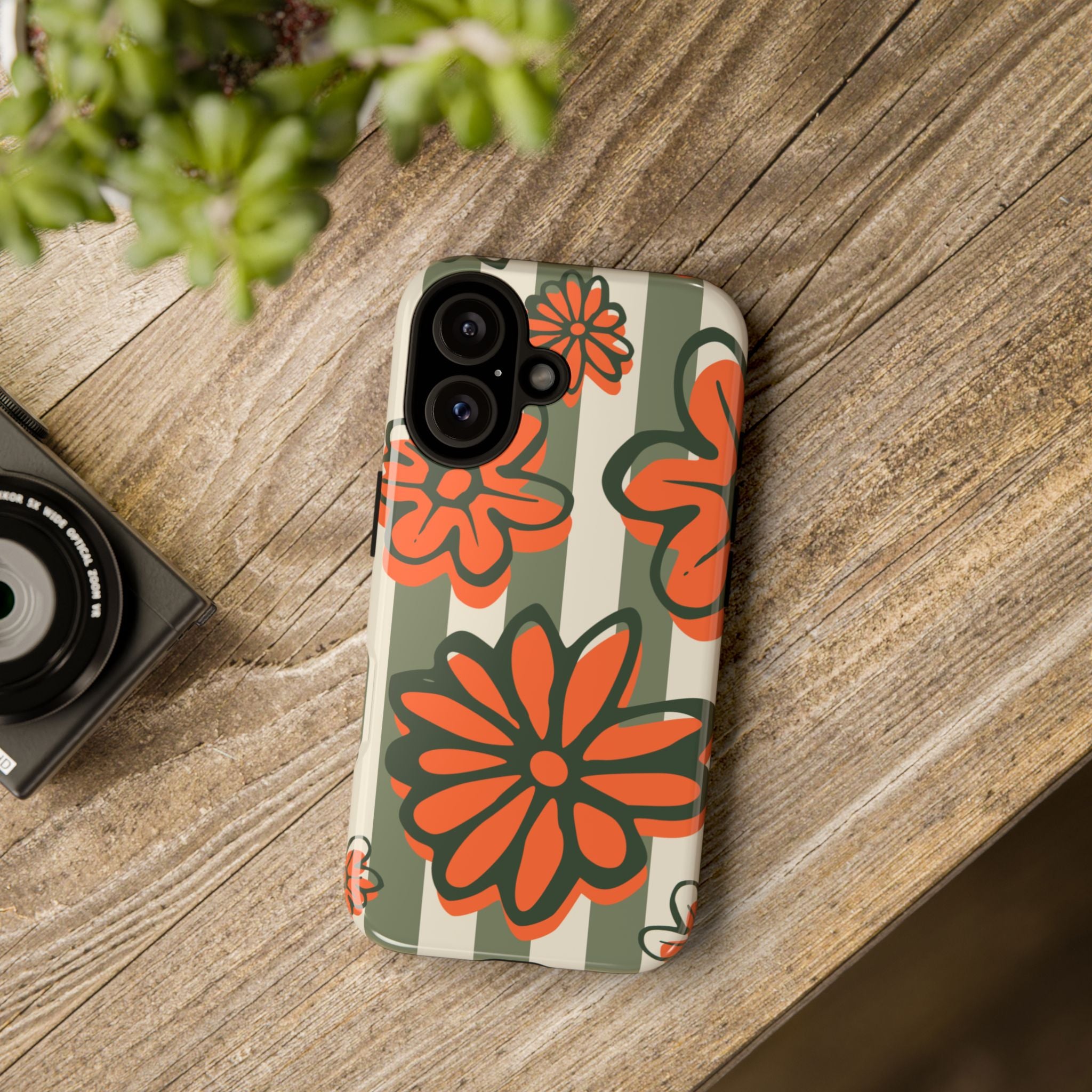Floral Tough Phone Case - Trendy Protector for Pet Lovers, Super Cute Gift, Floral Design, Stylish Phone Cover, Unique Accessory