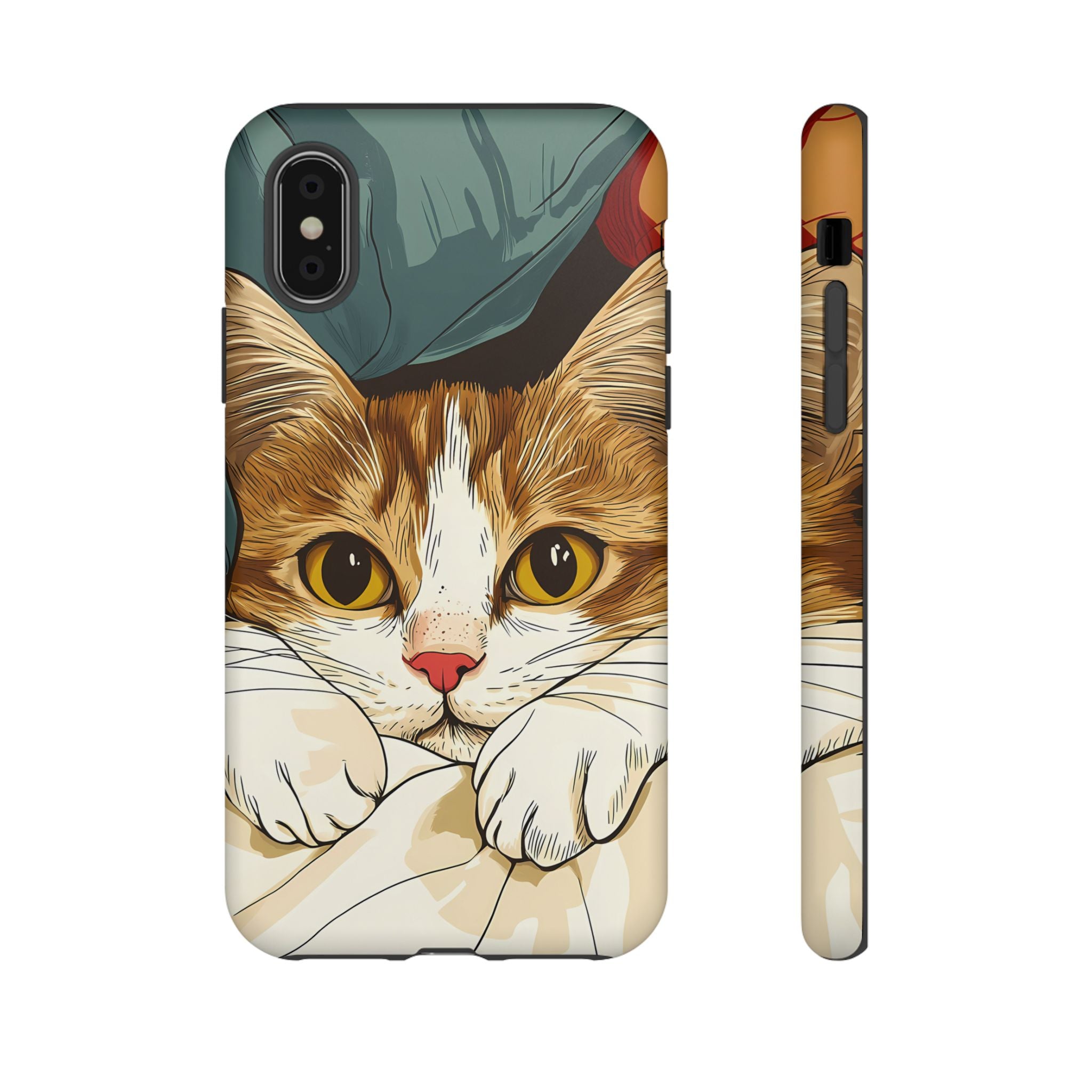 Cute Cat Phone Case - Ideal for Cat Lovers, Pet Owners, Birthday Gifts, Smartphone Accessories, Funny Pet Humor