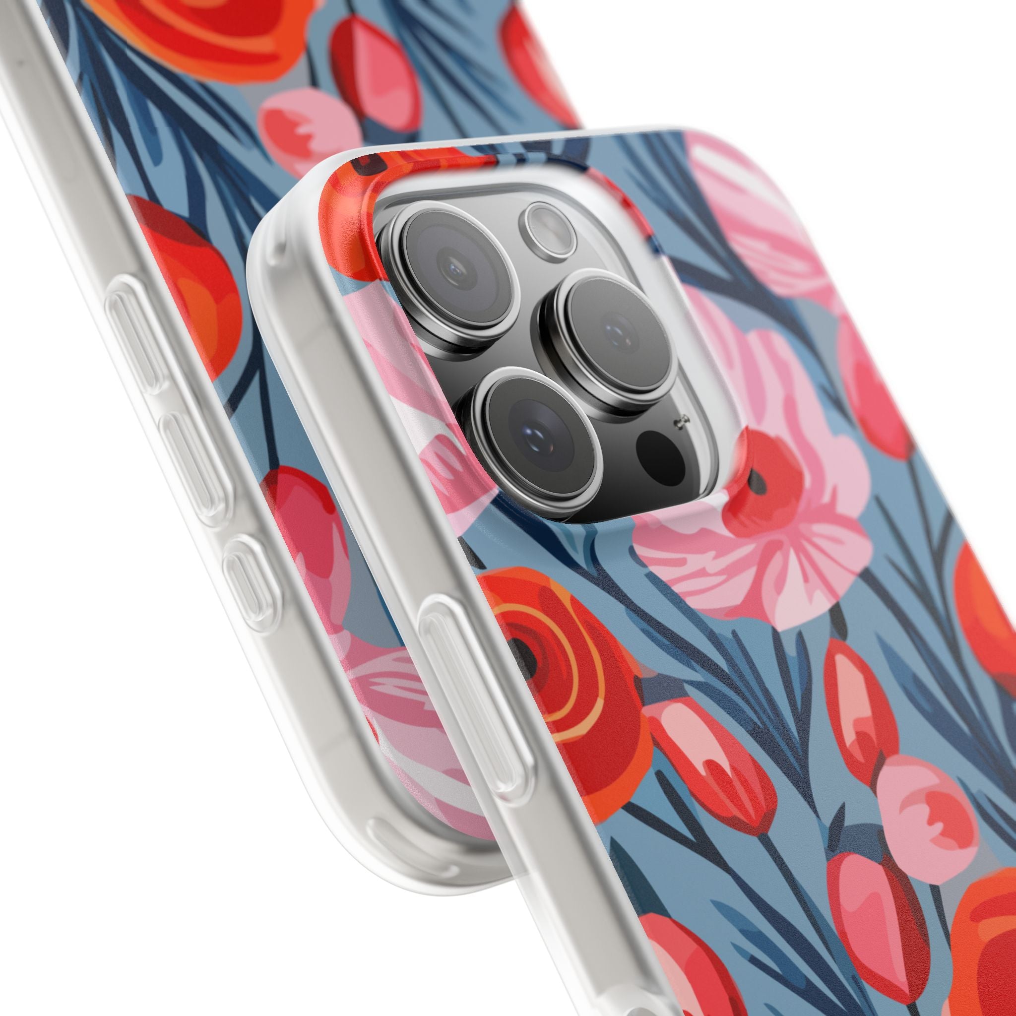 Beautiful Floral Flexi Cases for Phone, Stylish Protective Cover, Gift for Her, Phone Accessories, Floral Design