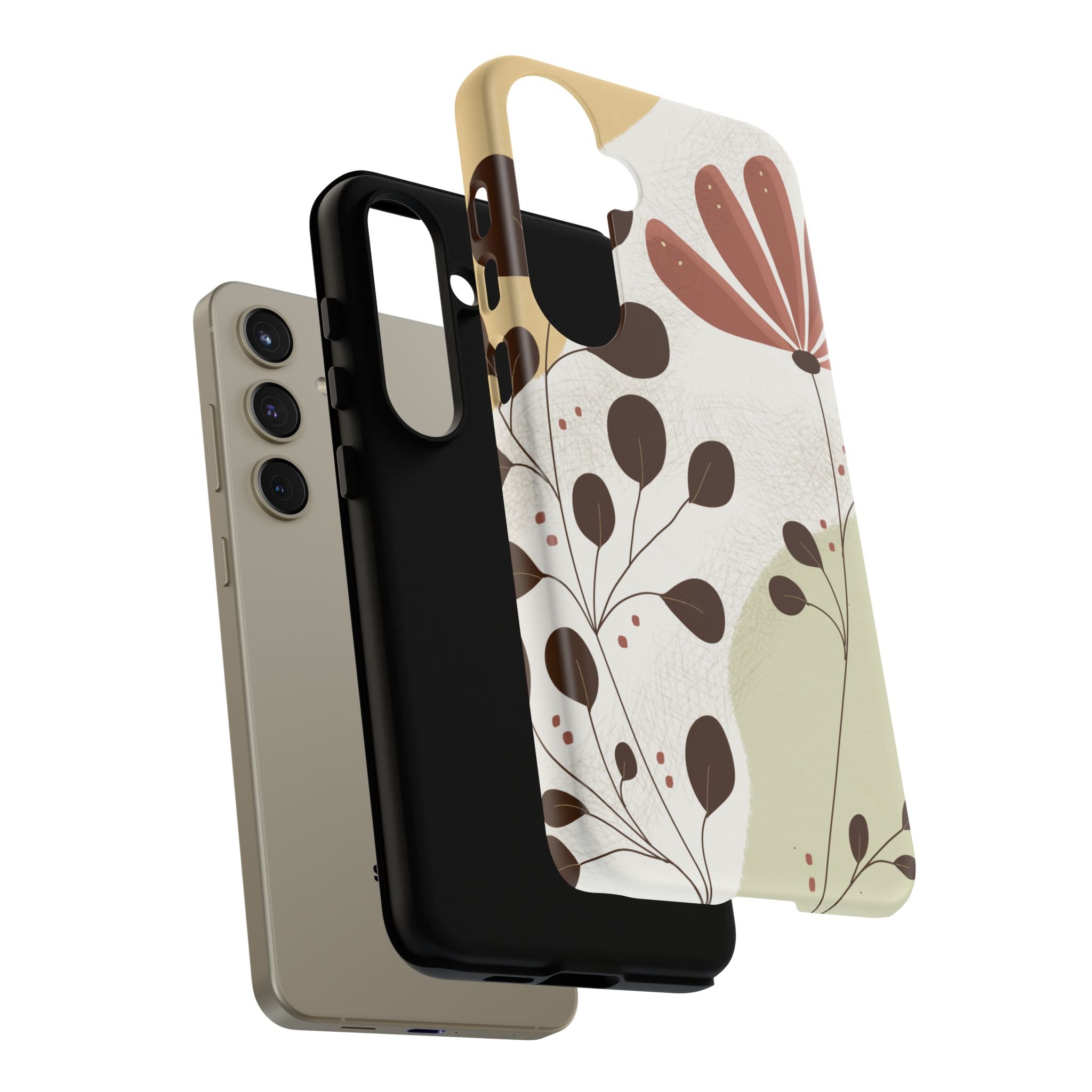 Floral Phone Case - Stylish Tough Cases for Women, Trendy Phone Cover, Gift for Her, Birthday Present, Everyday Use