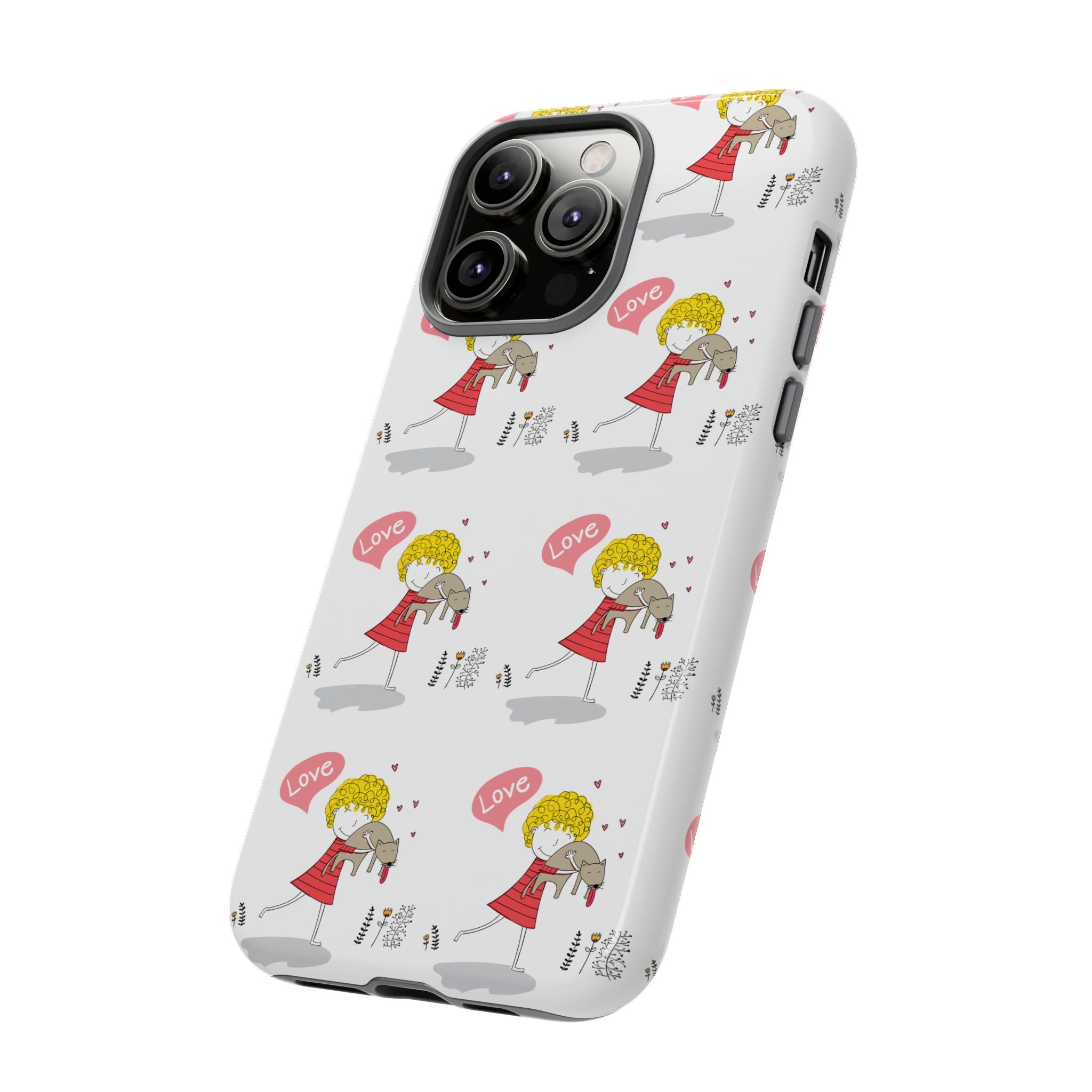 Love-Themed Phone Case | Cute Pet Lover Accessory, Perfect Gift for Birthdays, Anniversaries, Animal Lovers, Valentine's Day
