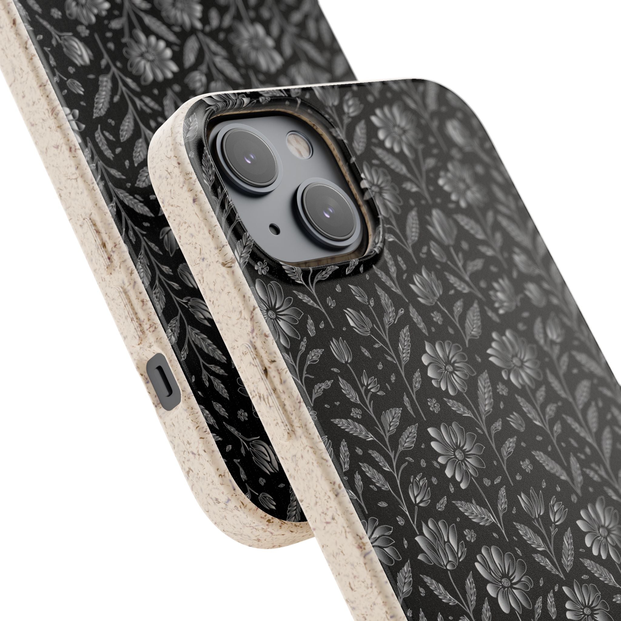 Eco-Friendly Floral Phone Case, Biodegradable iPhone Case, Sustainable Fashion Accessory, Nature Lover Gift, Eco-Conscious Phone Cover