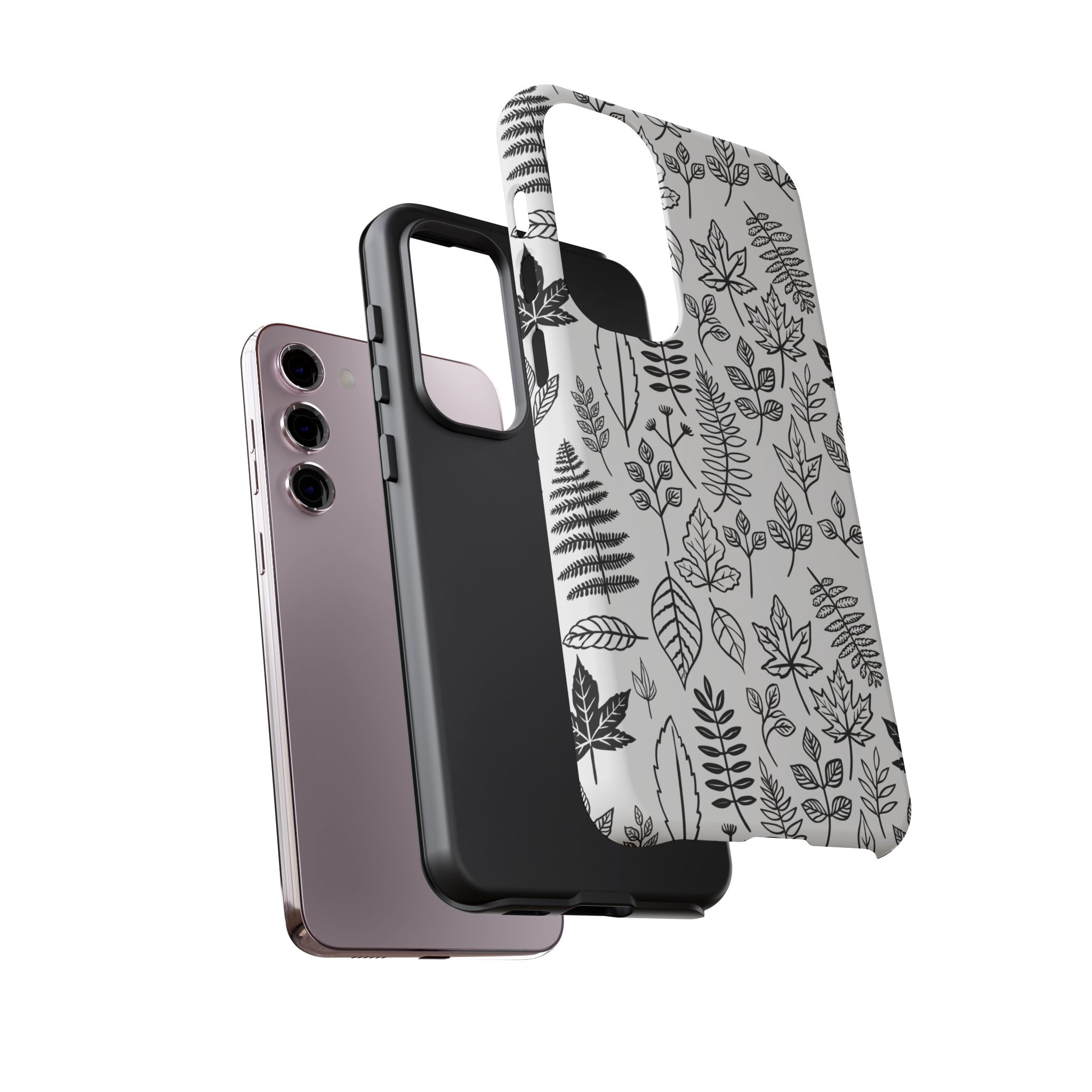 Stylish Phone Case for Nature Lovers, Botanical Design, Gift for Her, Fall Accessories, Customizable Tech Gear