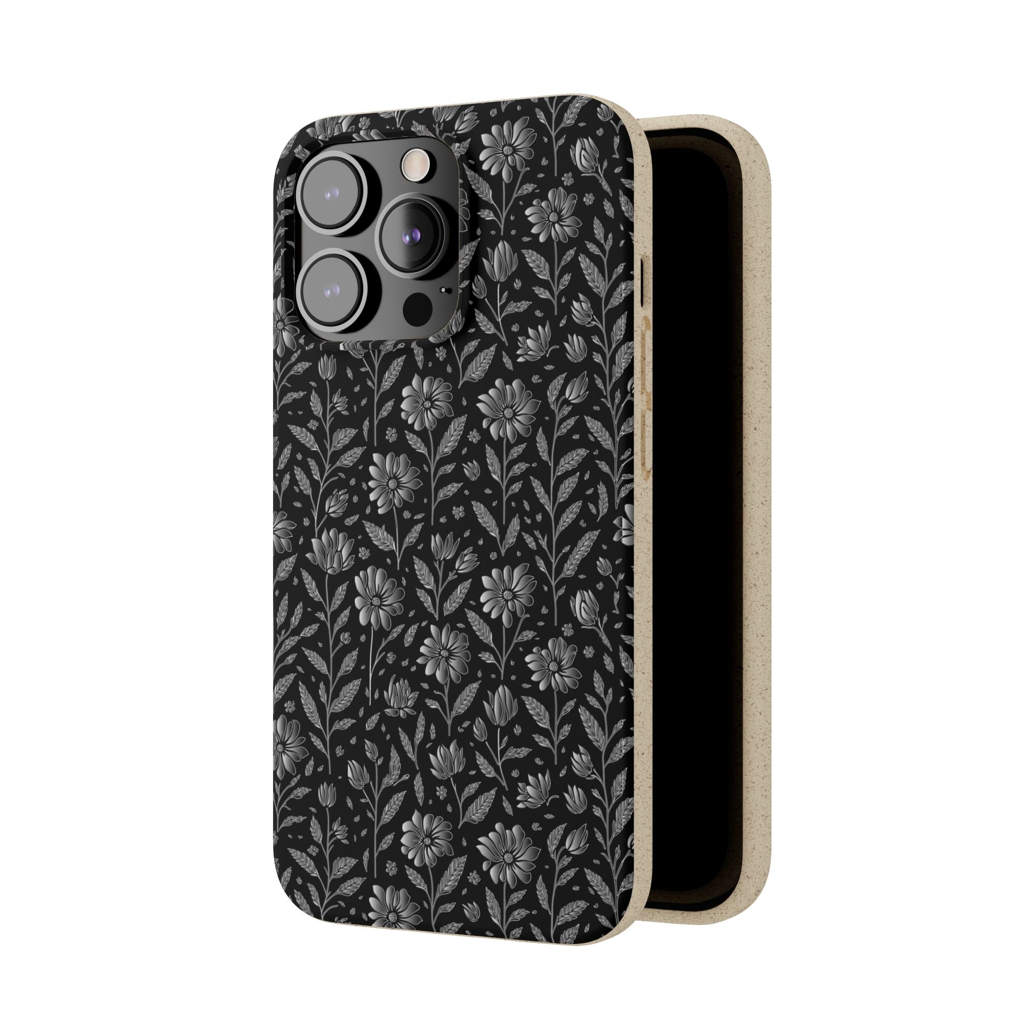 Eco-Friendly Floral Phone Case, Biodegradable iPhone Case, Sustainable Fashion Accessory, Nature Lover Gift, Eco-Conscious Phone Cover