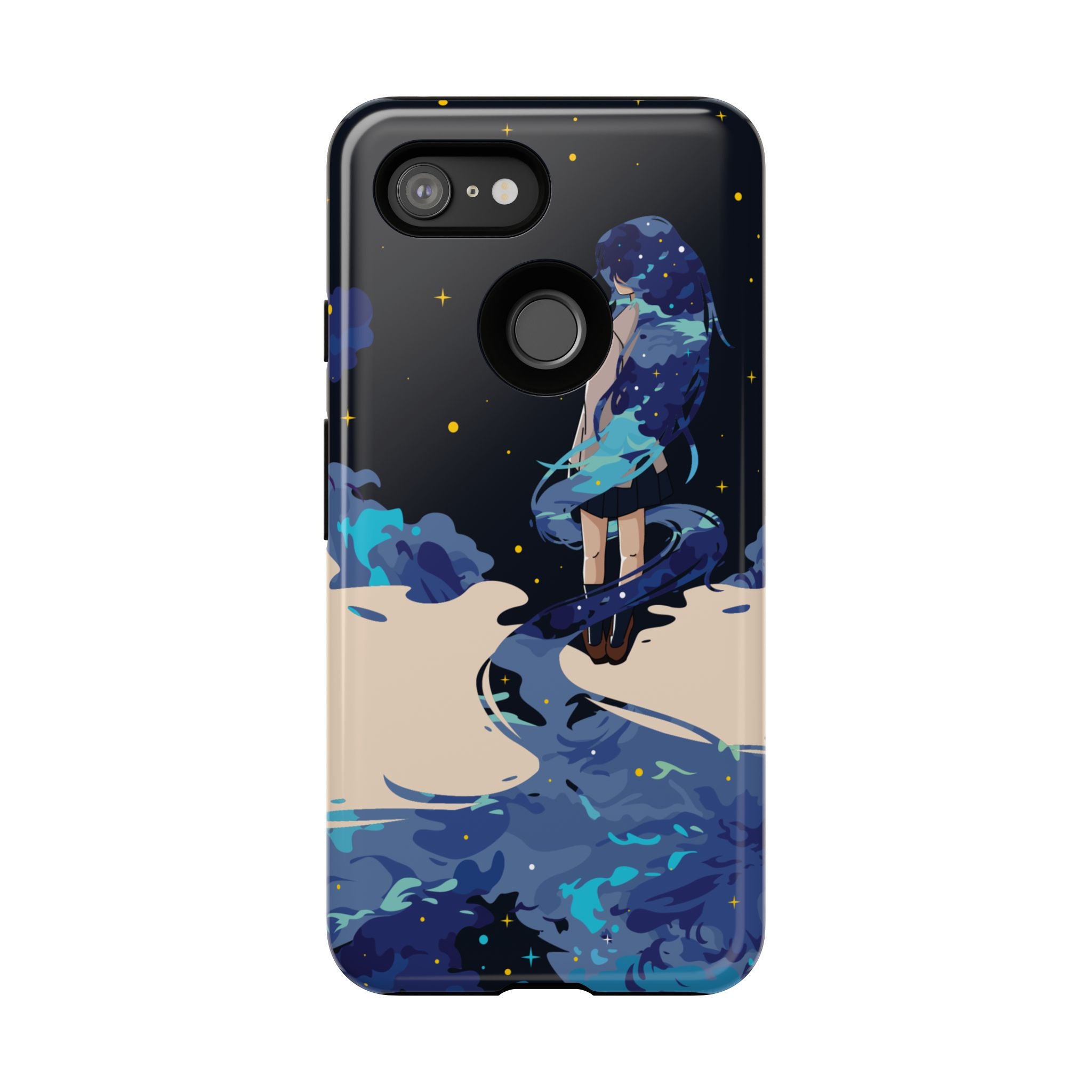 Galaxy-Inspired Phone Case, Celestial Design, Tough Phone Cover, Gift for Space Lovers, Artsy Accessories, Unique Merchandise