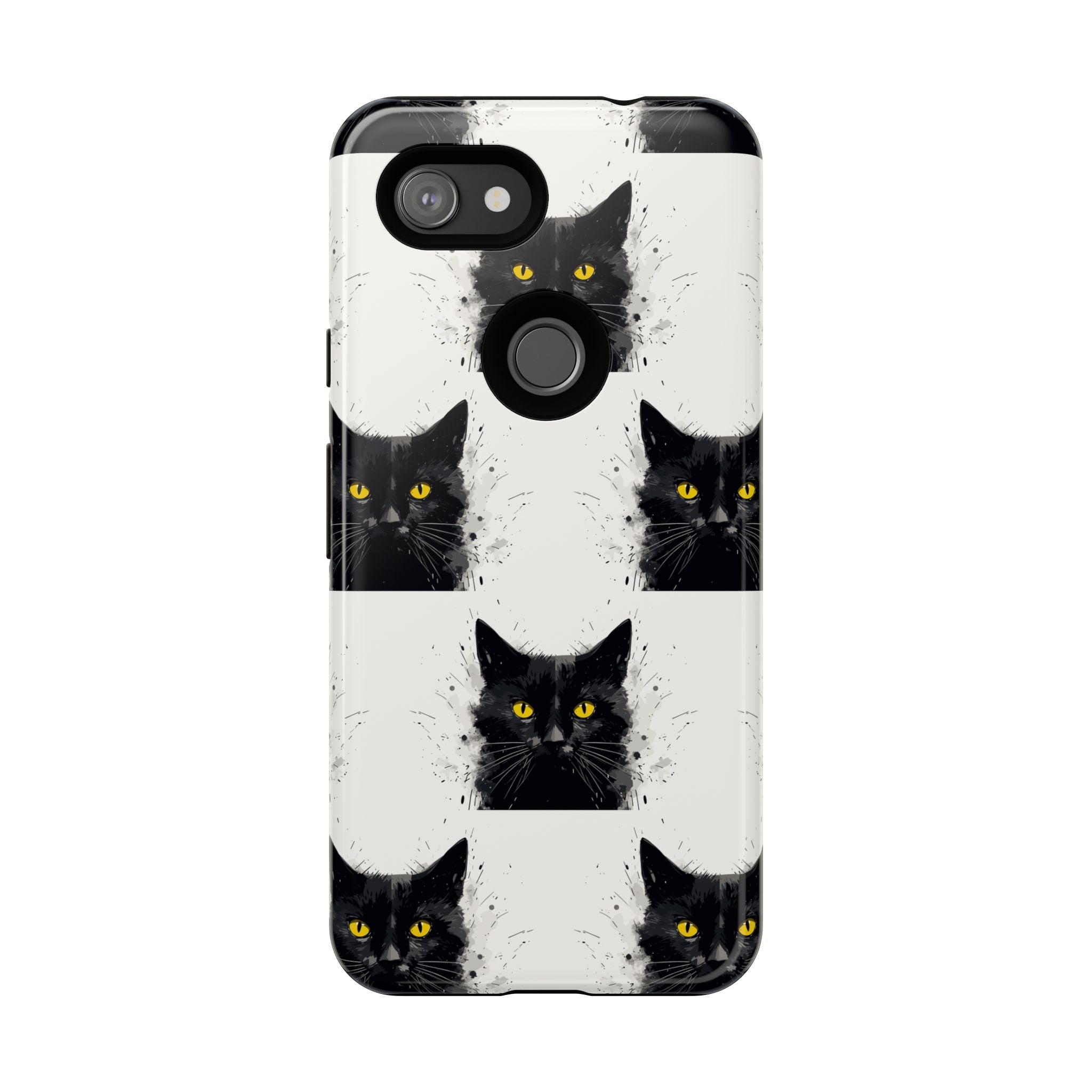 Black Cat Phone Case, Tough Cases, Cat Lover Gift, Unique Design, Halloween, Animal Accessories, Custom Phone Cover