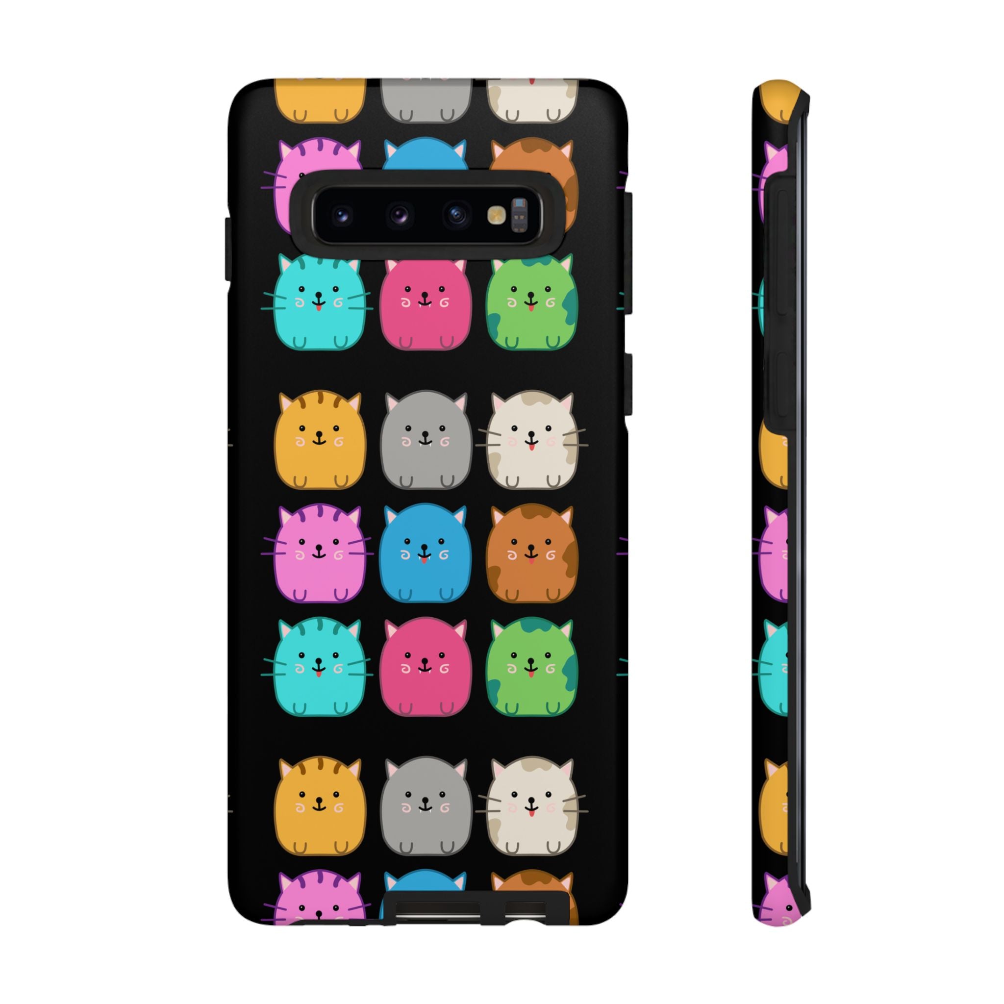 Cute Cat Phone Case, Kawaii Animal Lover Gift, Tough Phone Cover for Kids and Adults, Fun Cat Designs for Birthdays, Pet Lovers