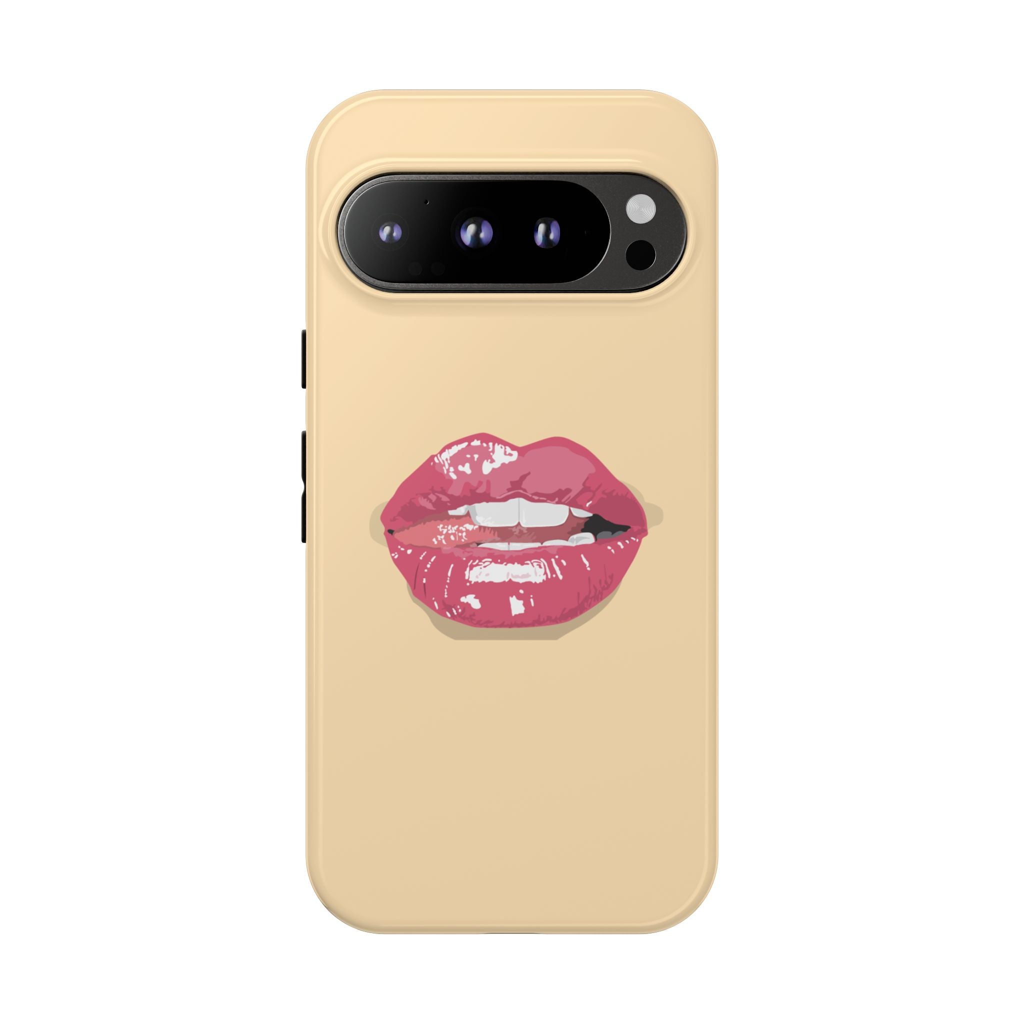 Stylish Phone Case with Lip Print, Trendy Mobile Cover, Fashion Accessory, Gift for Her, Cute Cell Phone Case
