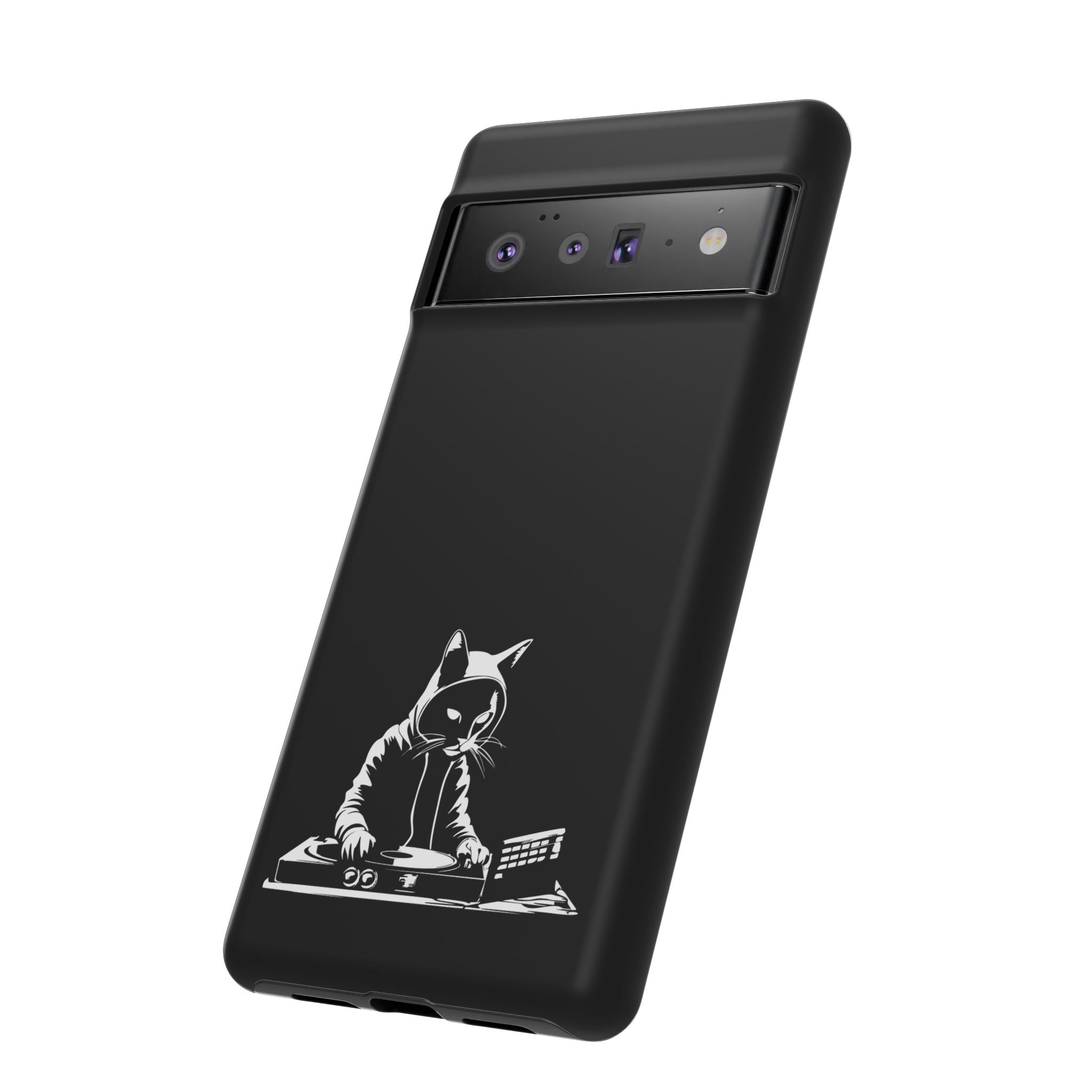 Cat DJ Phone Case | Stylish Tough Cases for Music Lovers, Gift for Cat Owners, Unique Phone Accessory, Cool Tech Gear