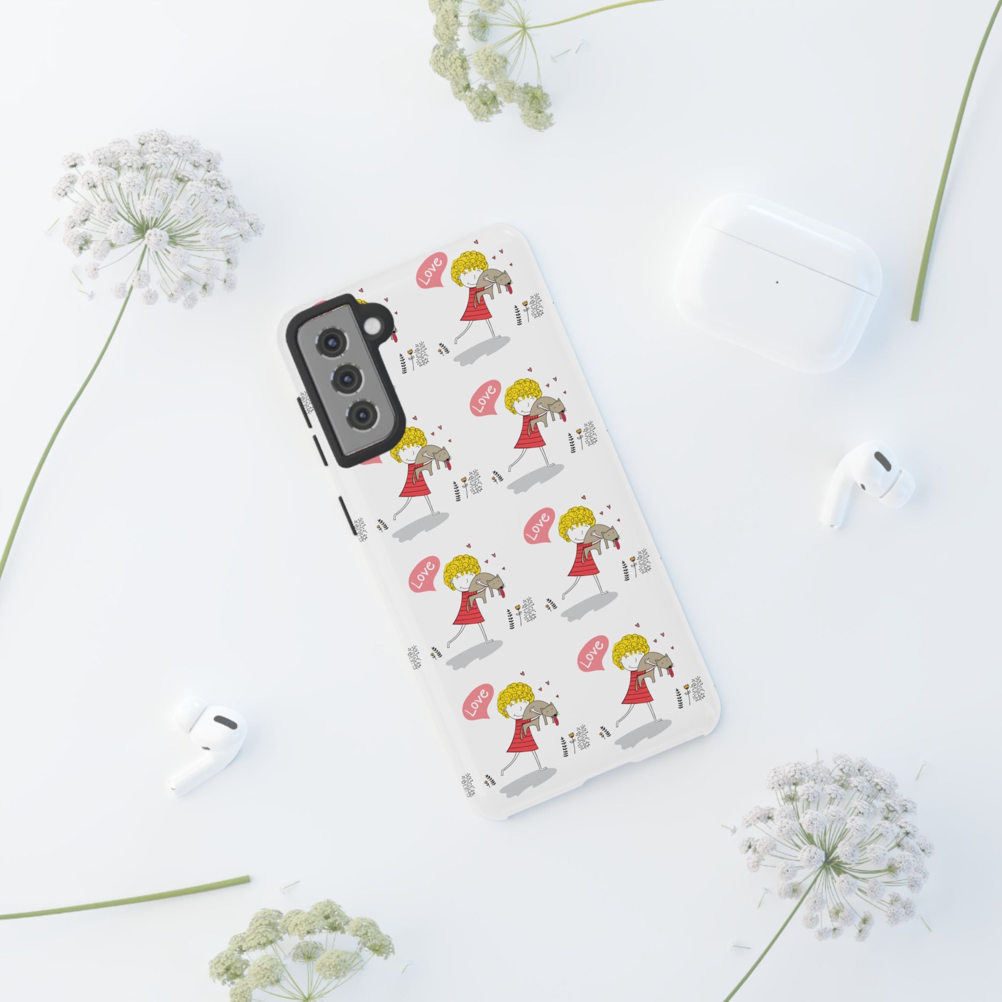 Love-Themed Phone Case | Cute Pet Lover Accessory, Perfect Gift for Birthdays, Anniversaries, Animal Lovers, Valentine's Day