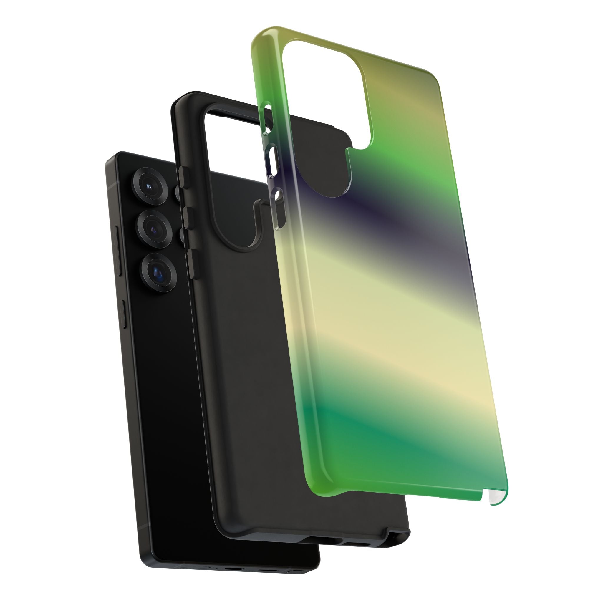 Gradient Phone Case - Tough Cases, Unique Cell Phone Cover, Stylish Tech Accessories, Green and Black Gradient, Perfect Gift