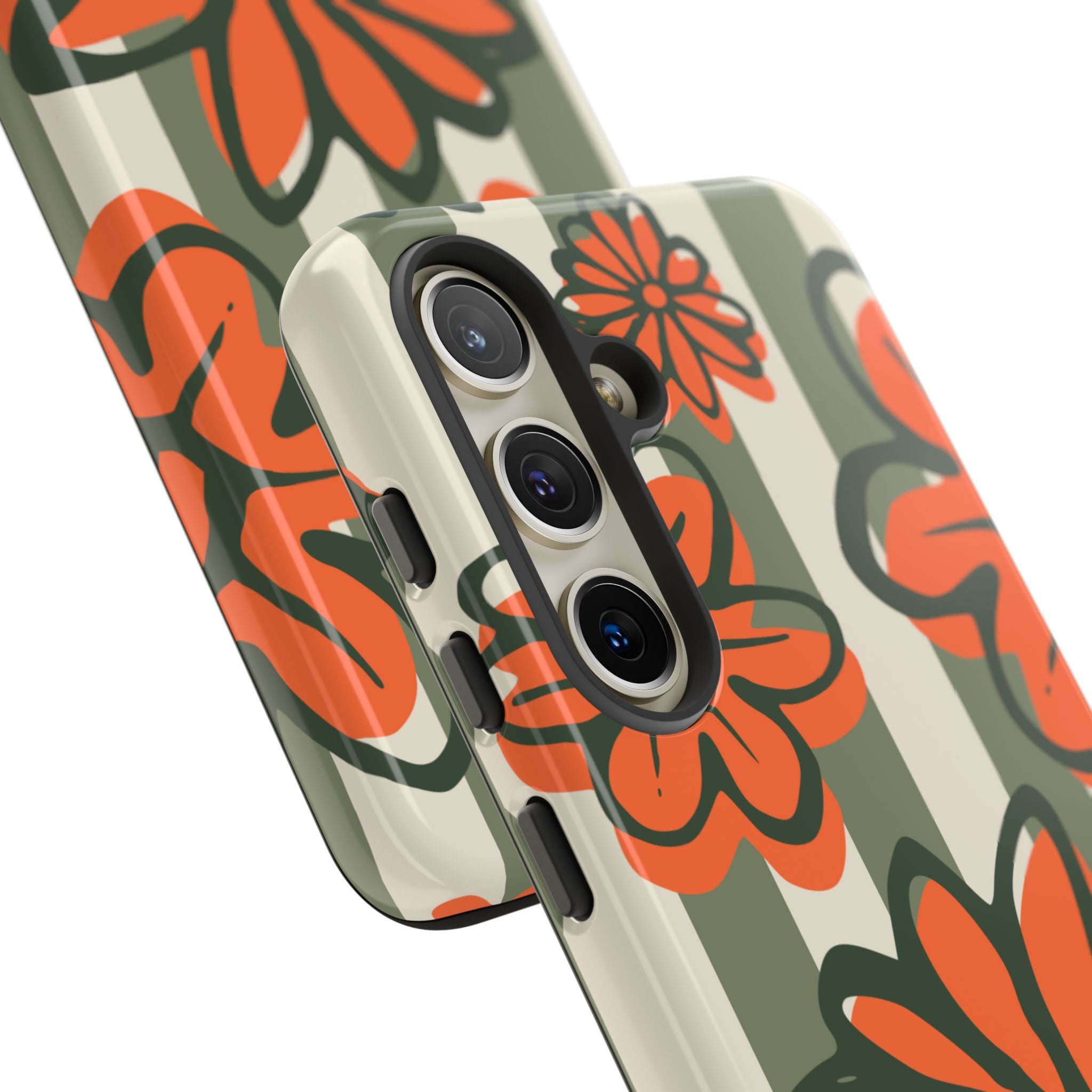 Floral Tough Phone Case - Trendy Protector for Pet Lovers, Super Cute Gift, Floral Design, Stylish Phone Cover, Unique Accessory