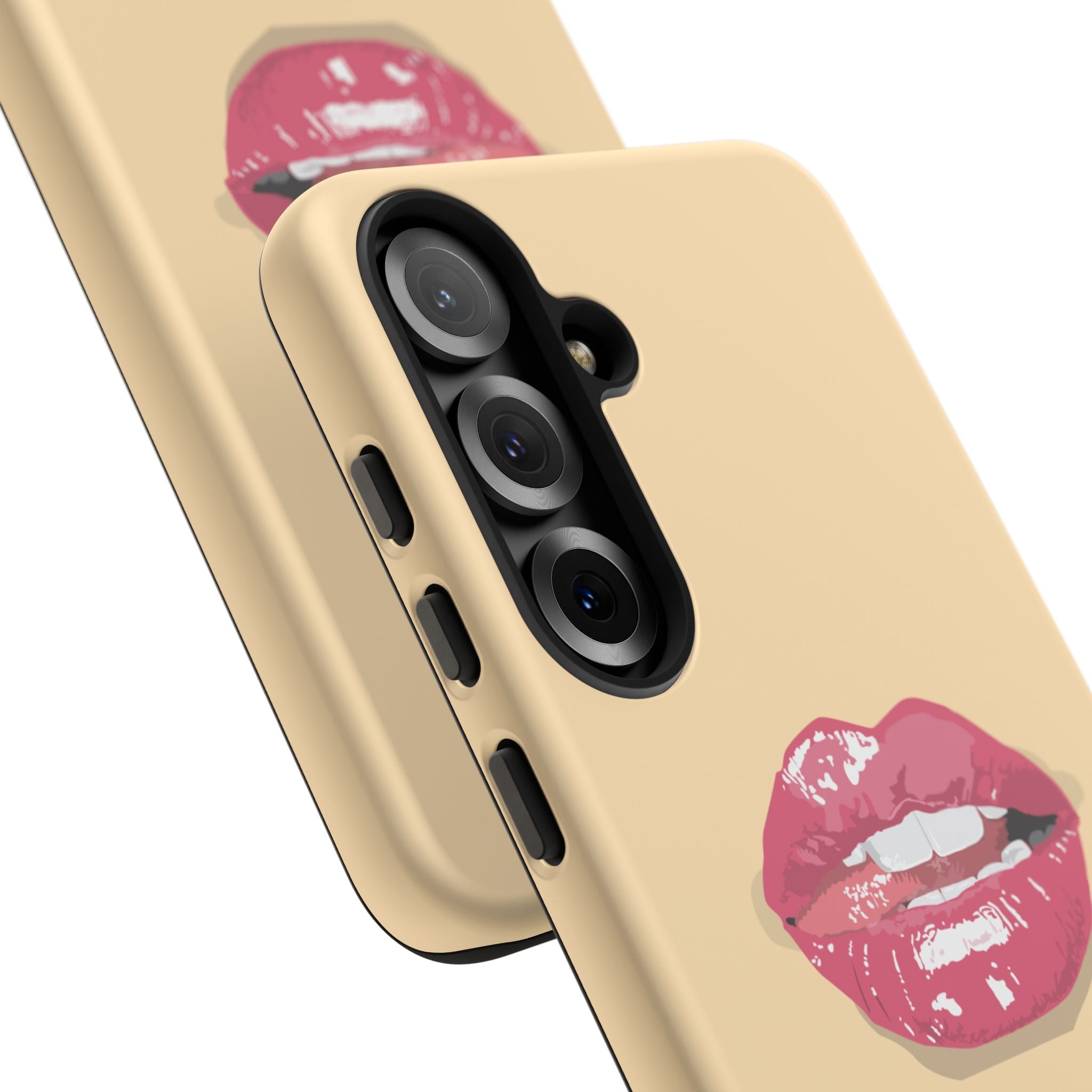 Stylish Phone Case with Lip Print, Trendy Mobile Cover, Fashion Accessory, Gift for Her, Cute Cell Phone Case