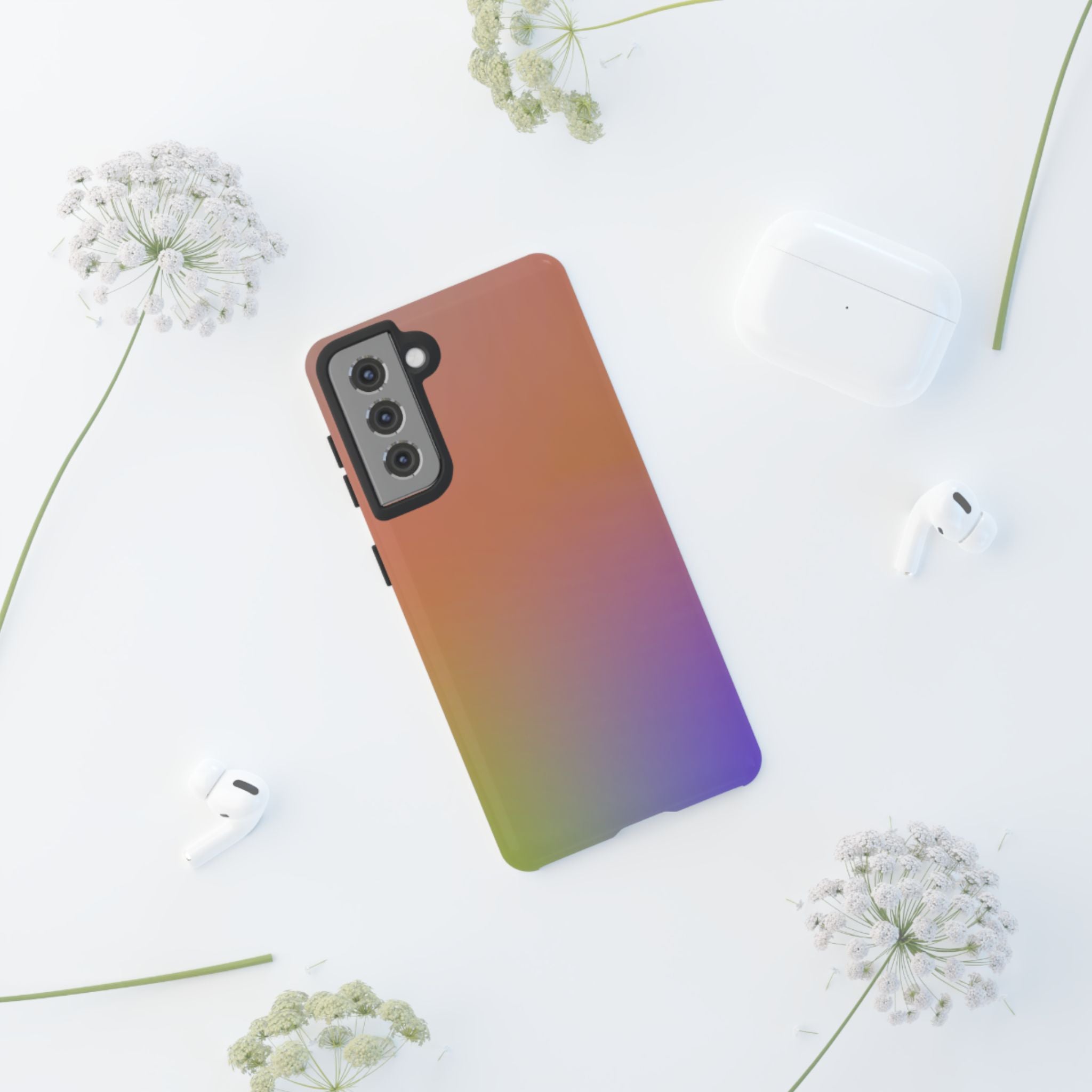 Colorful Gradient Phone Case, Tough Cases for iPhone, Customizable Phone Cover, Trendy Tech Accessory, Gift for Tech Lovers