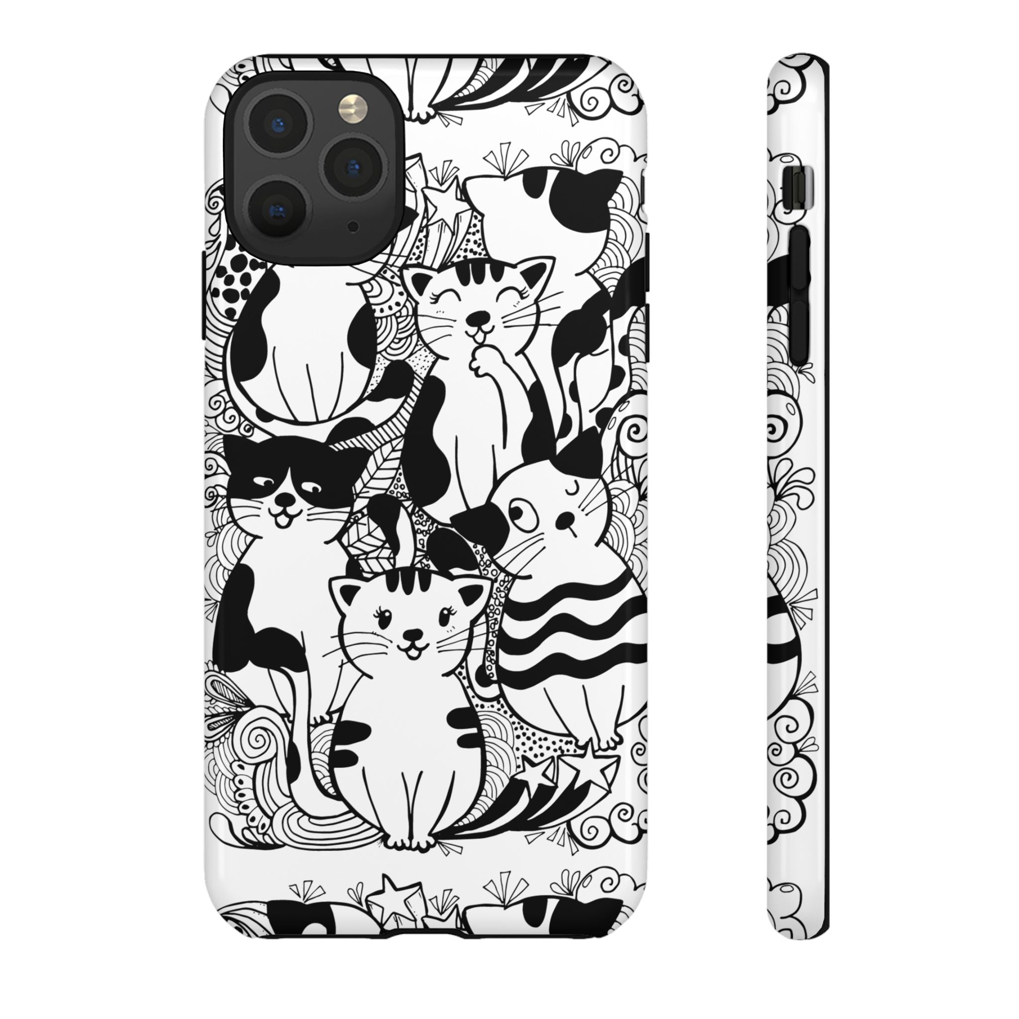 Cat-Themed Phone Case, Cute Cat Art, Pet Lover Gift, Birthday Present, Unique Cat Decor, Fun Tech Accessories, Animal Lover Case