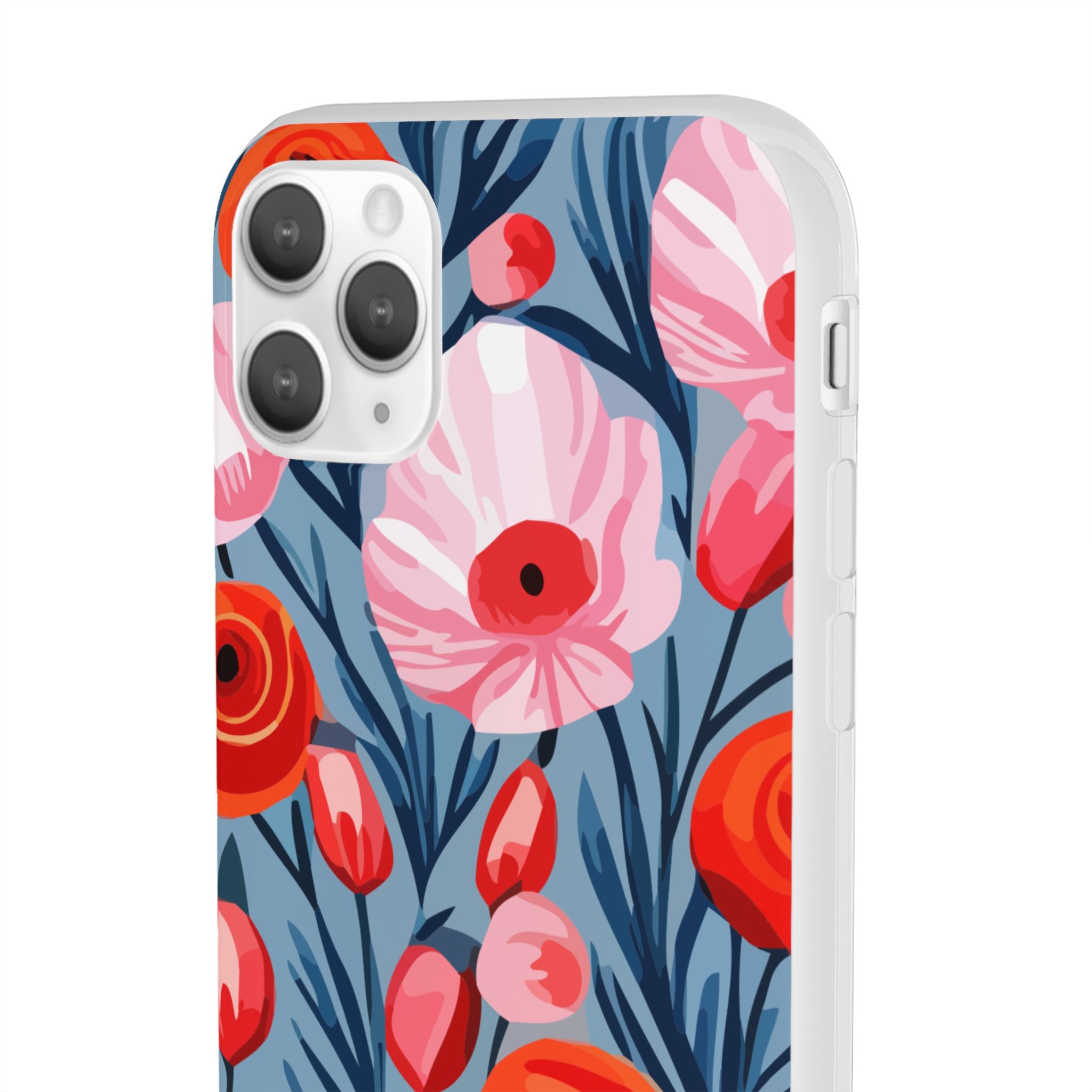 Beautiful Floral Flexi Cases for Phone, Stylish Protective Cover, Gift for Her, Phone Accessories, Floral Design