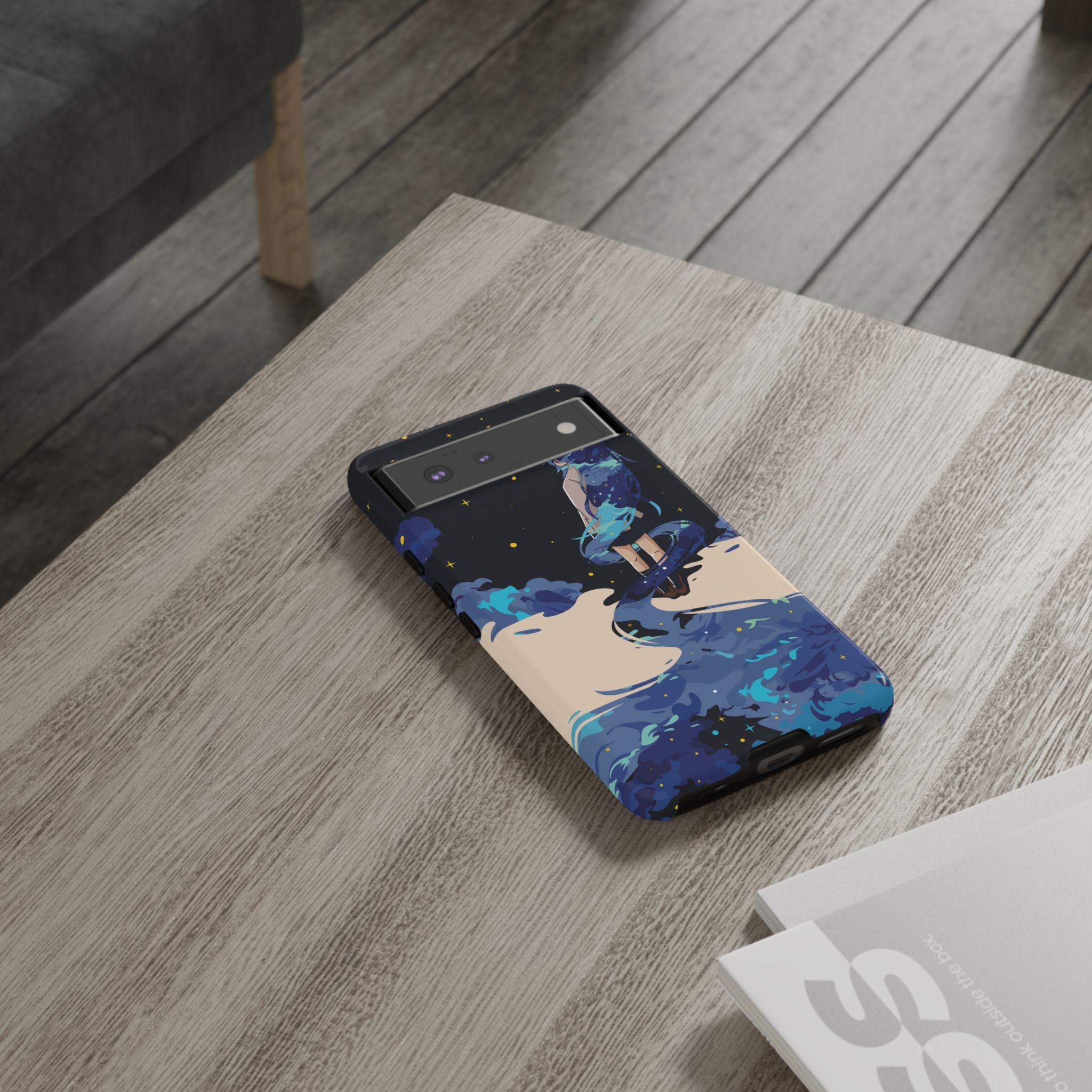 Galaxy-Inspired Phone Case, Celestial Design, Tough Phone Cover, Gift for Space Lovers, Artsy Accessories, Unique Merchandise