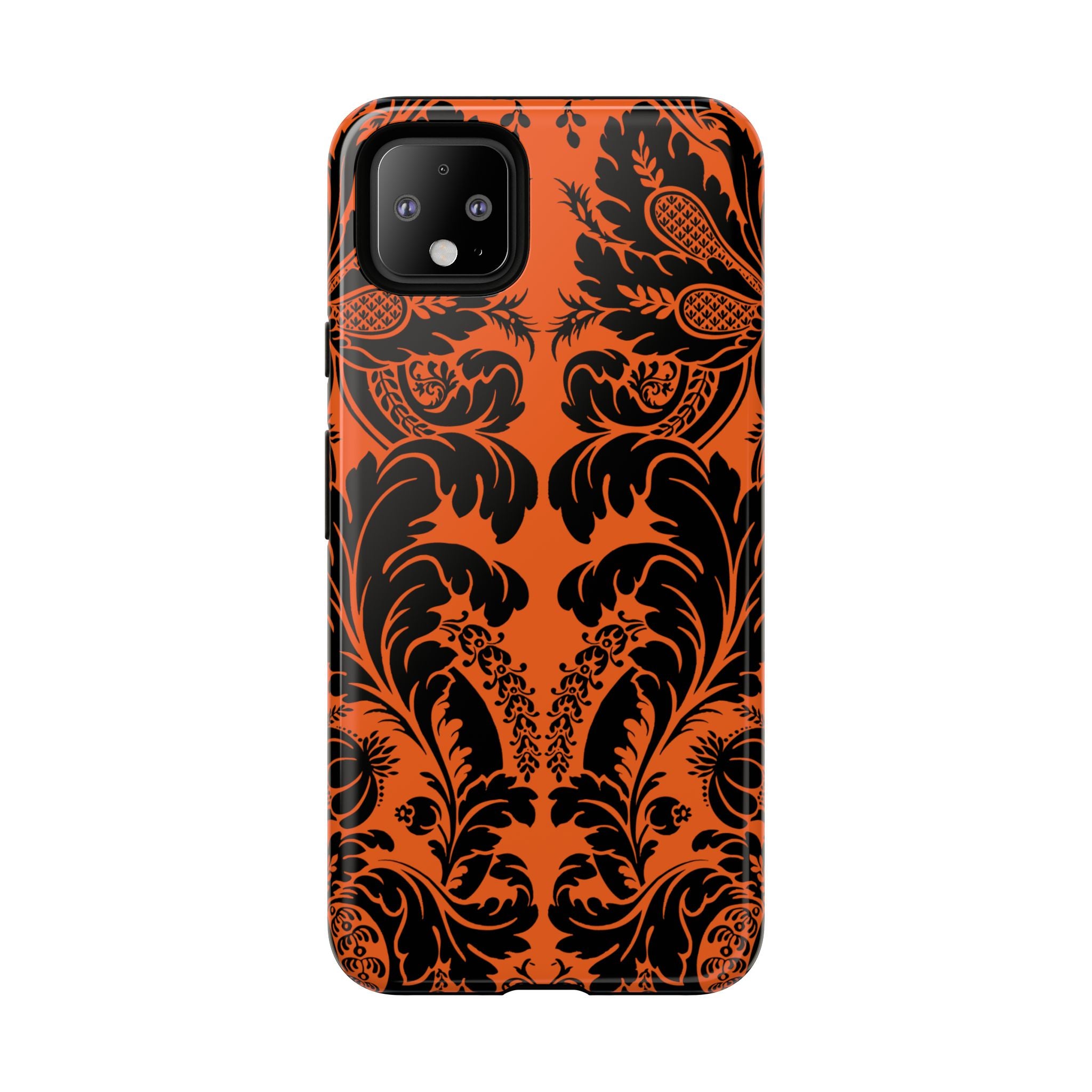 Elegant Phone Case with Orange Floral Design | Tough Cases, Smartphone Cover, Gift for Her, Floral Patterns, Stylish Accessories