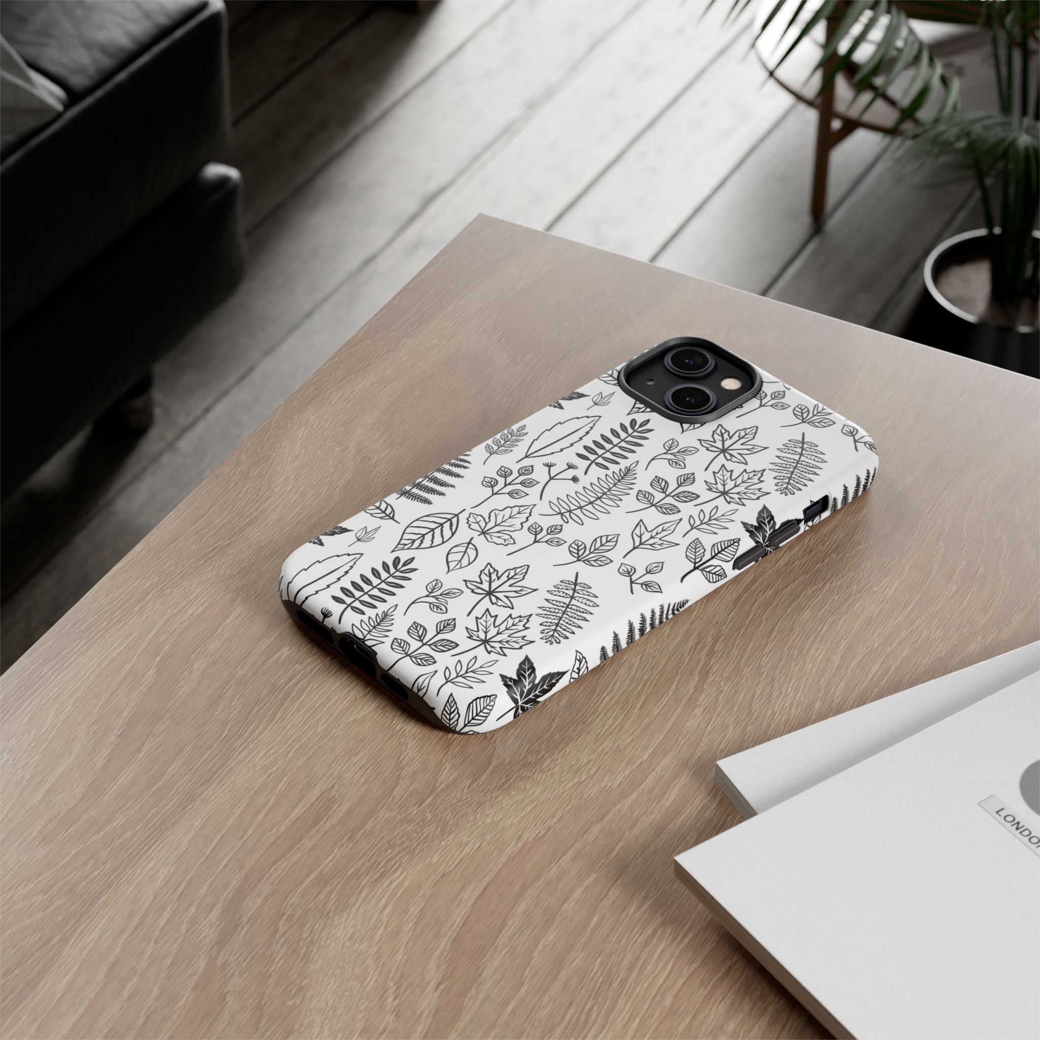 Stylish Phone Case for Nature Lovers, Botanical Design, Gift for Her, Fall Accessories, Customizable Tech Gear