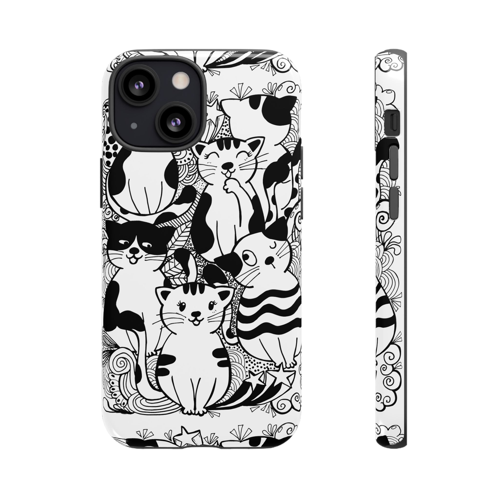 Cat-Themed Phone Case, Cute Cat Art, Pet Lover Gift, Birthday Present, Unique Cat Decor, Fun Tech Accessories, Animal Lover Case