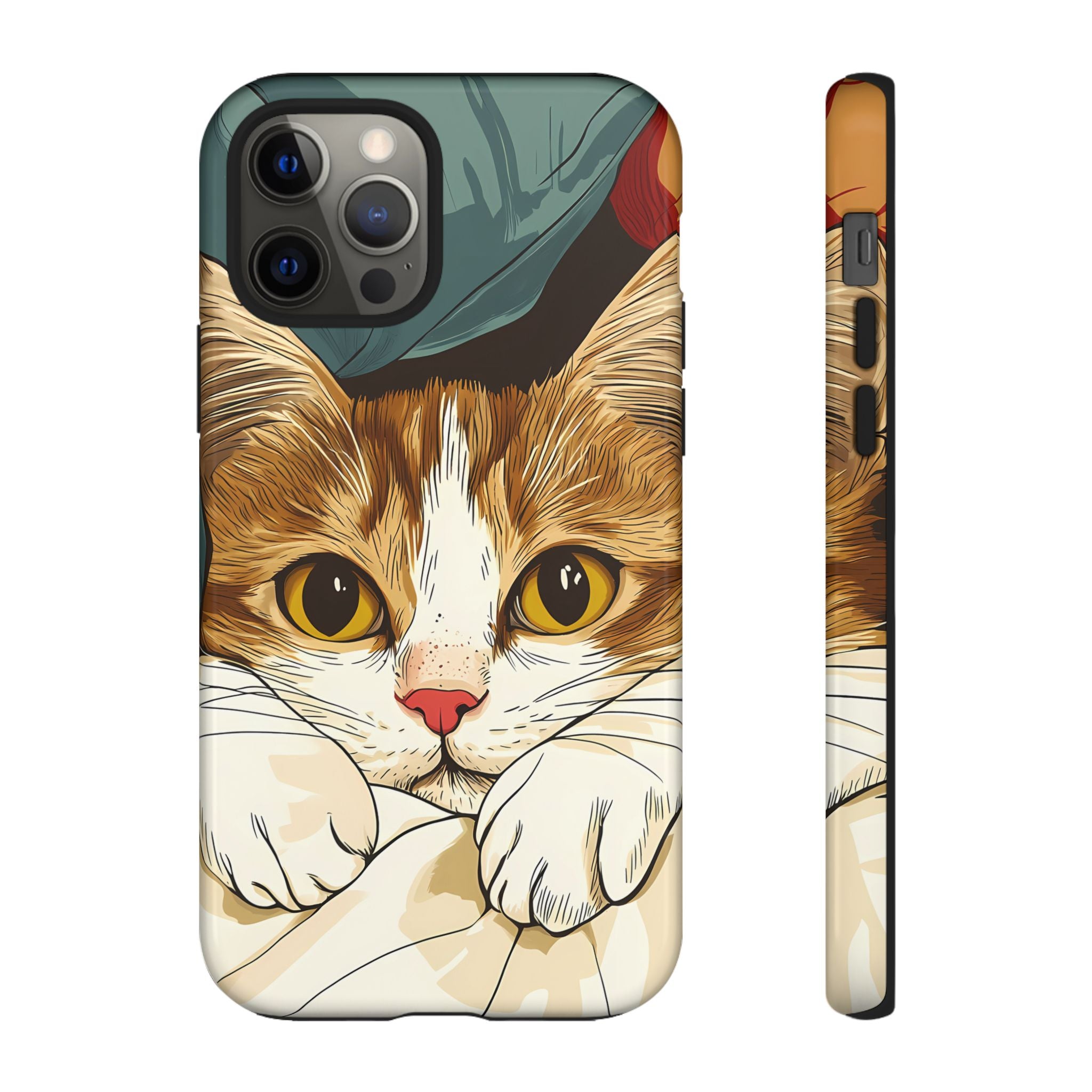 Cute Cat Phone Case - Ideal for Cat Lovers, Pet Owners, Birthday Gifts, Smartphone Accessories, Funny Pet Humor