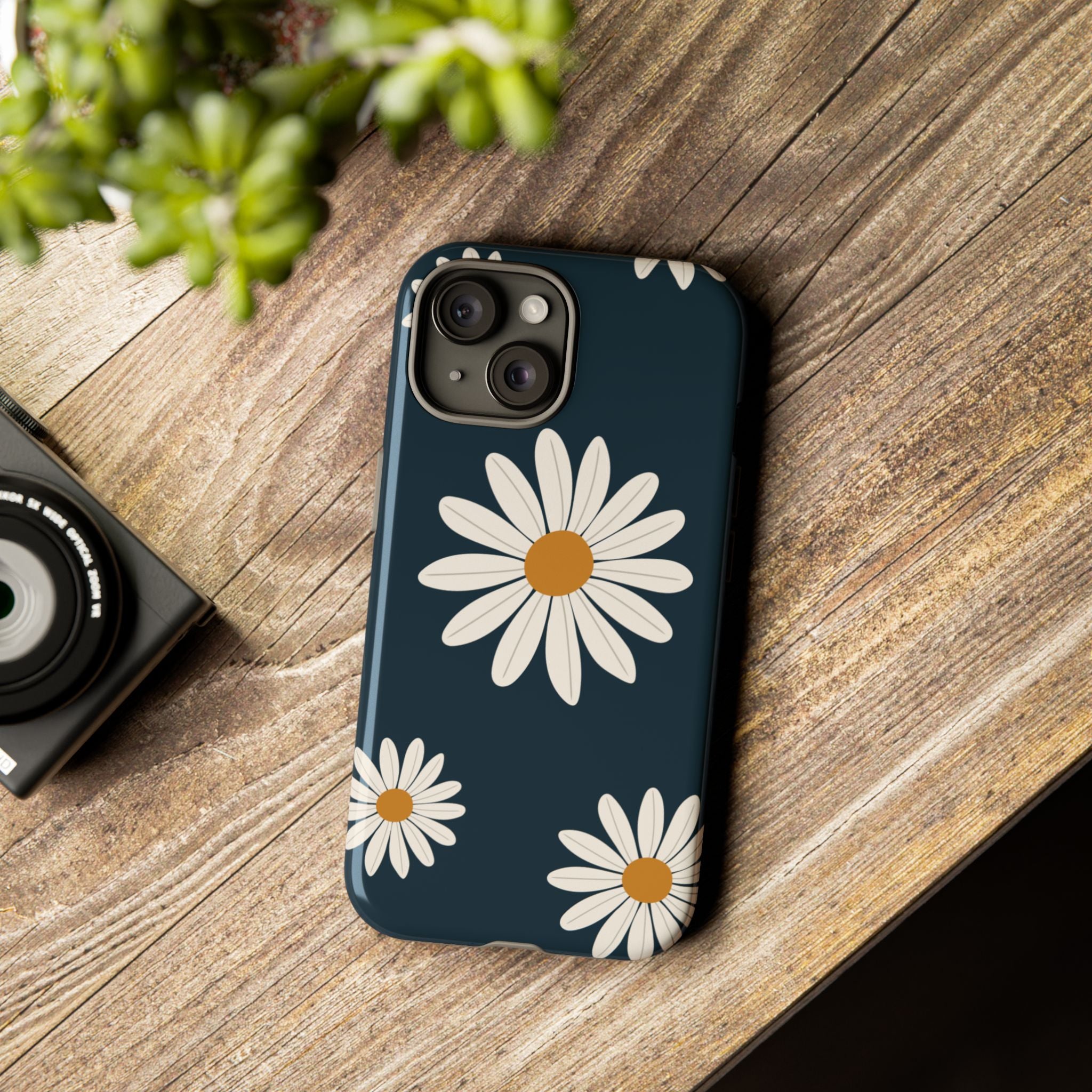 Daisy Phone Case, Floral Phone Cover, Tough Phone Case, Gift for Flower Lovers, Smartphone Accessory, Spring Design