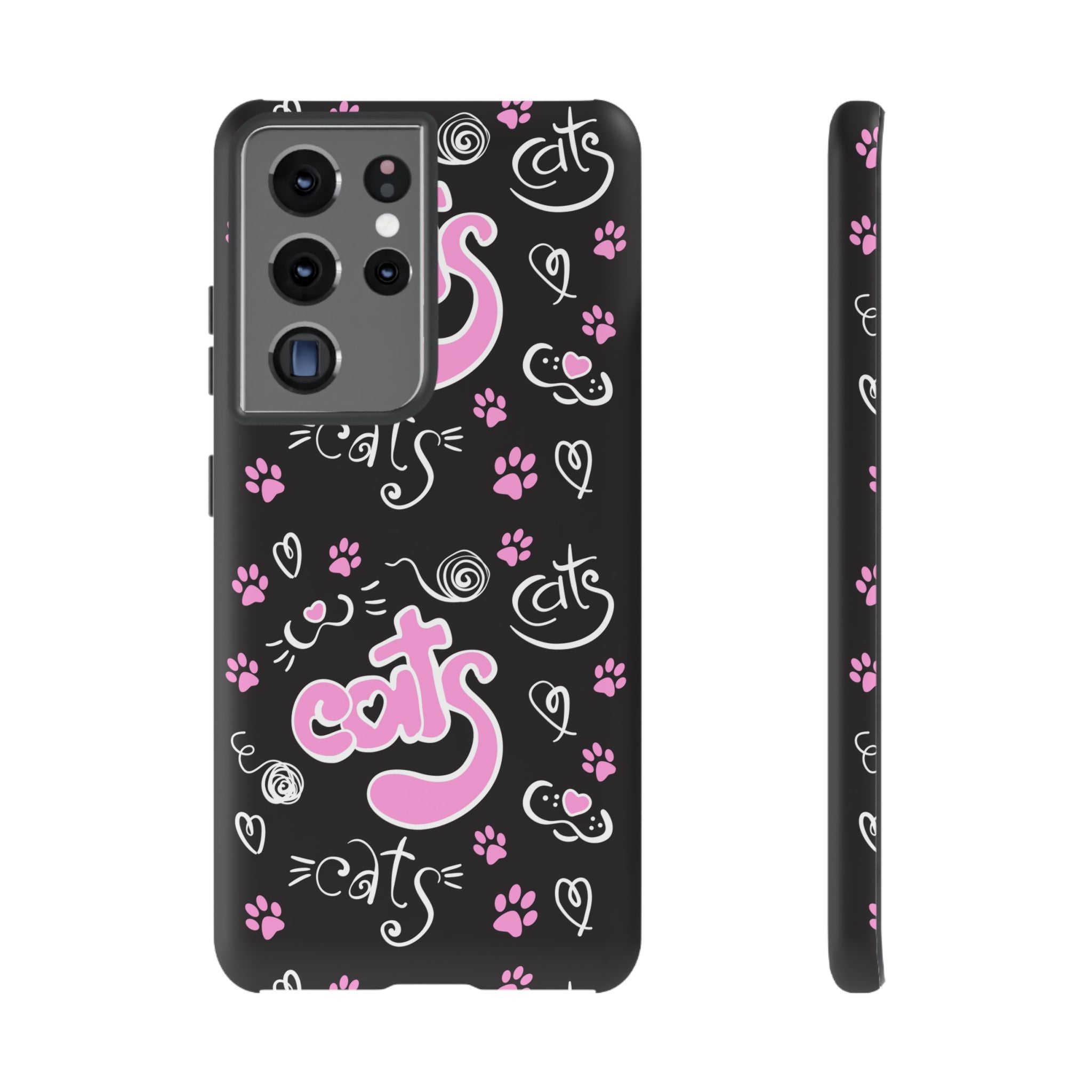 Cute Cat Print Phone Cases, Tough Cases for Cat Lovers, Pet Phone Cover, Gift for Cat Moms, Stylish Phone Accessories