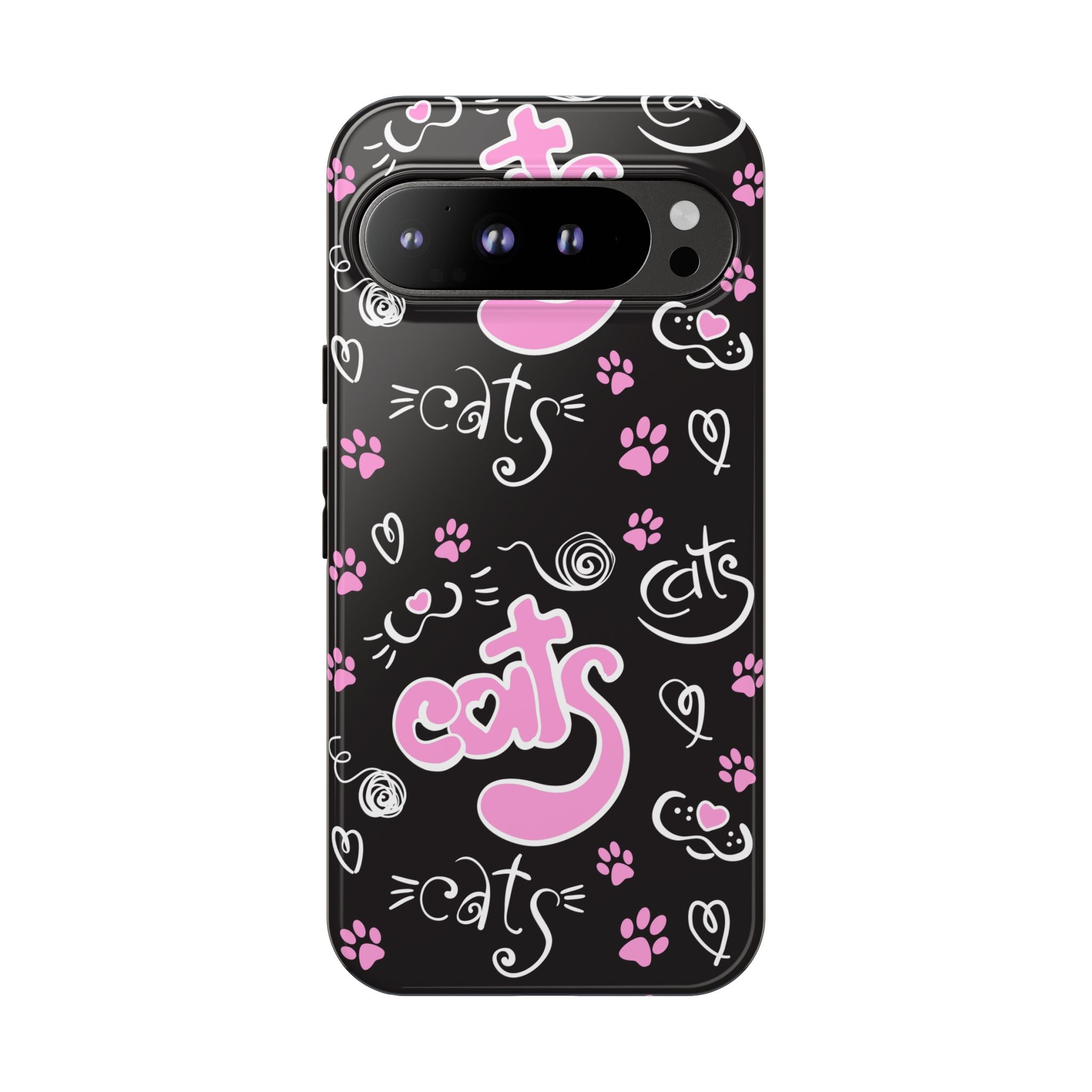 Cute Cat Print Phone Cases, Tough Cases for Cat Lovers, Pet Phone Cover, Gift for Cat Moms, Stylish Phone Accessories