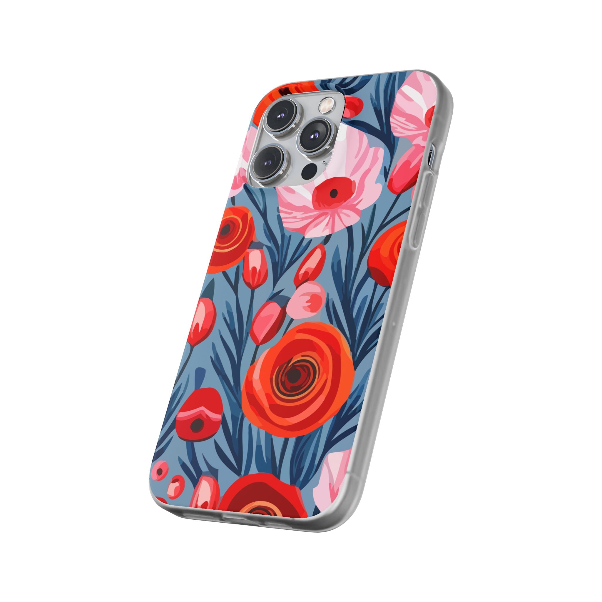 Beautiful Floral Flexi Cases for Phone, Stylish Protective Cover, Gift for Her, Phone Accessories, Floral Design