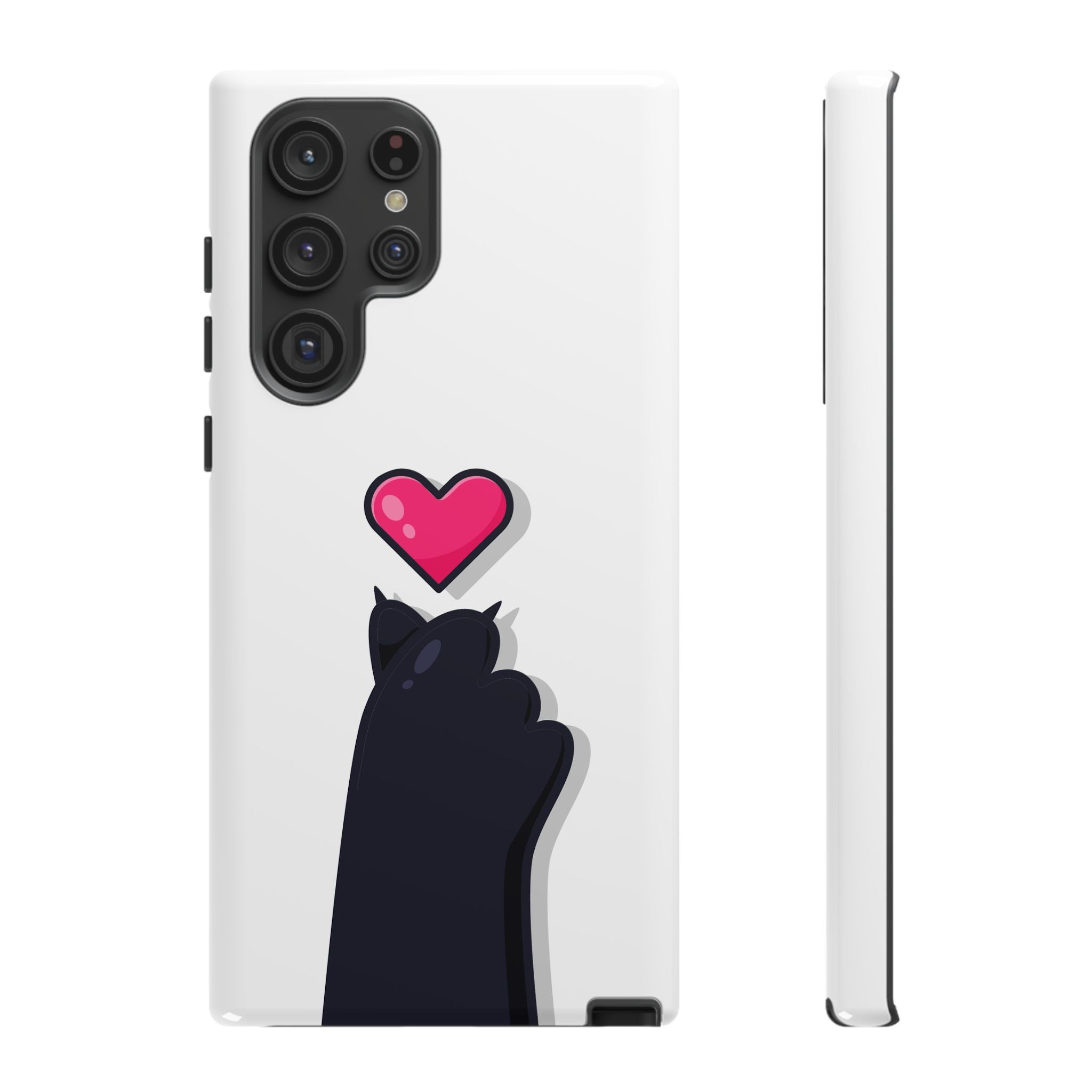 Cute Cat Love Phone Case, Tough Cell Phone Cover, Animal Lover Gifts, Pet Parent Accessories, Valentine's Day Essentials