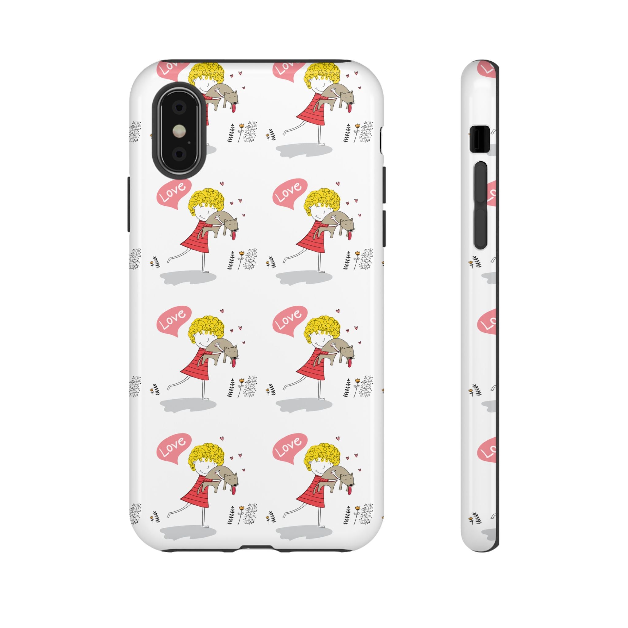 Love-Themed Phone Case | Cute Pet Lover Accessory, Perfect Gift for Birthdays, Anniversaries, Animal Lovers, Valentine's Day