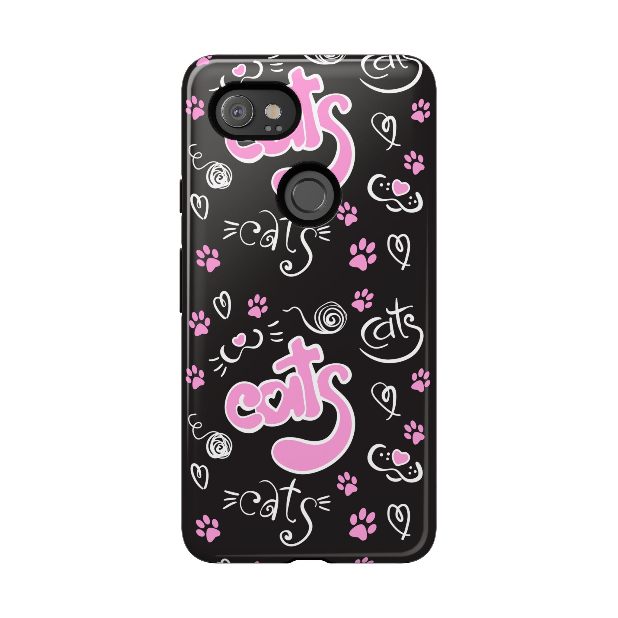 Cute Cat Print Phone Cases, Tough Cases for Cat Lovers, Pet Phone Cover, Gift for Cat Moms, Stylish Phone Accessories