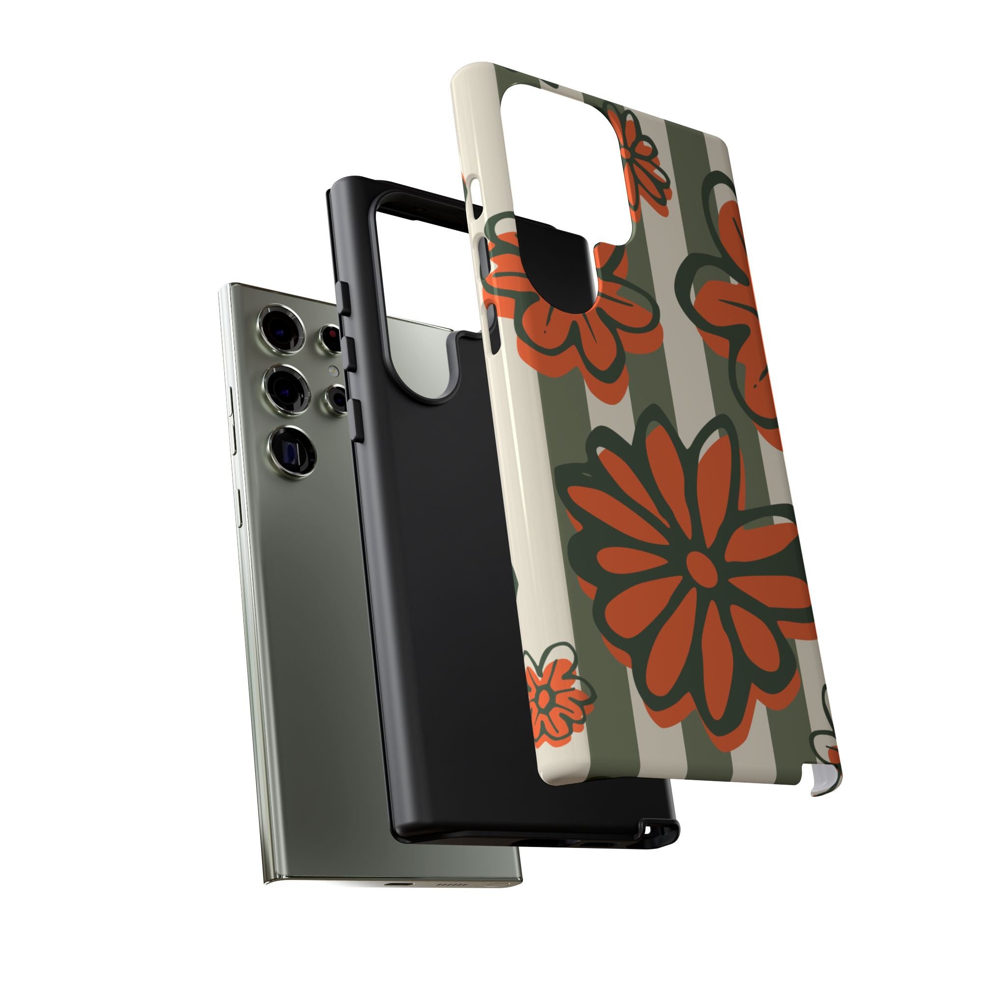 Floral Tough Phone Case - Trendy Protector for Pet Lovers, Super Cute Gift, Floral Design, Stylish Phone Cover, Unique Accessory