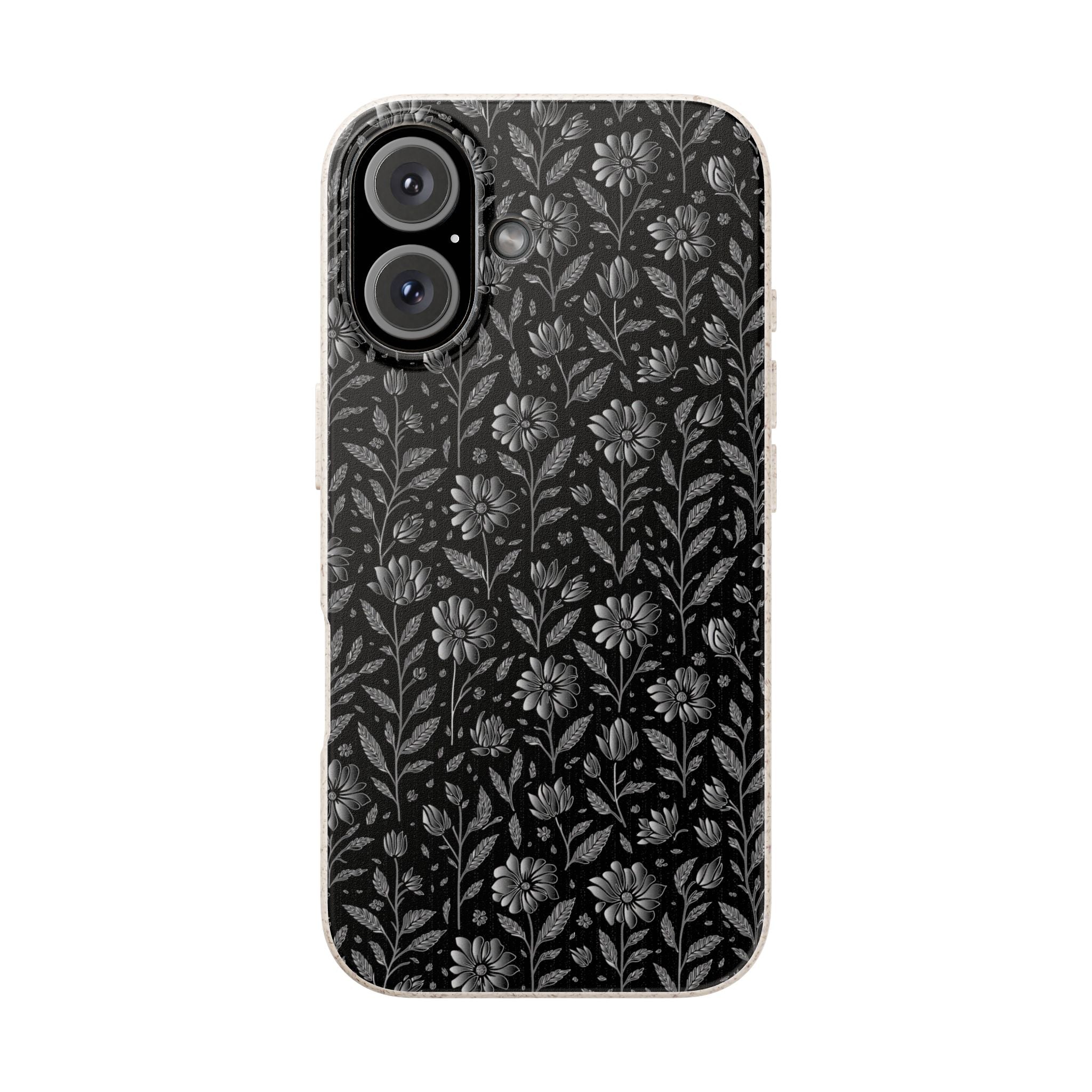 Eco-Friendly Floral Phone Case, Biodegradable iPhone Case, Sustainable Fashion Accessory, Nature Lover Gift, Eco-Conscious Phone Cover