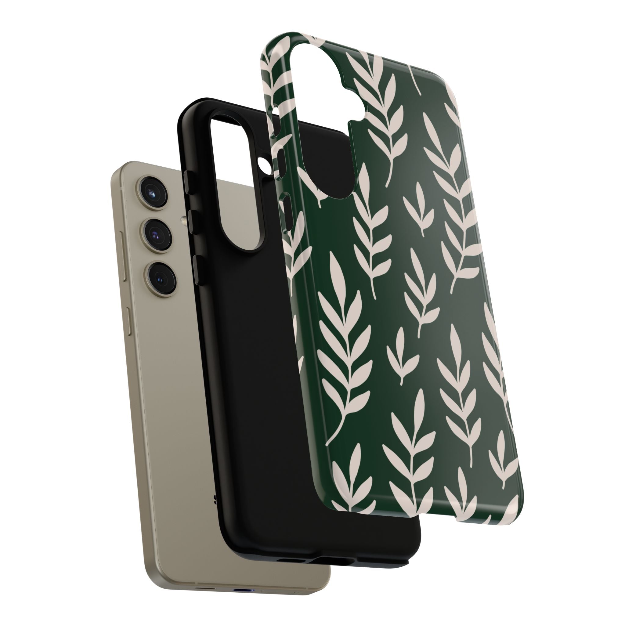 Leafy Phone Case, Tough Cases for Nature Lovers, Green Leaf Design, Eco-Friendly, Stylish Mobile Cover, Gift for Her