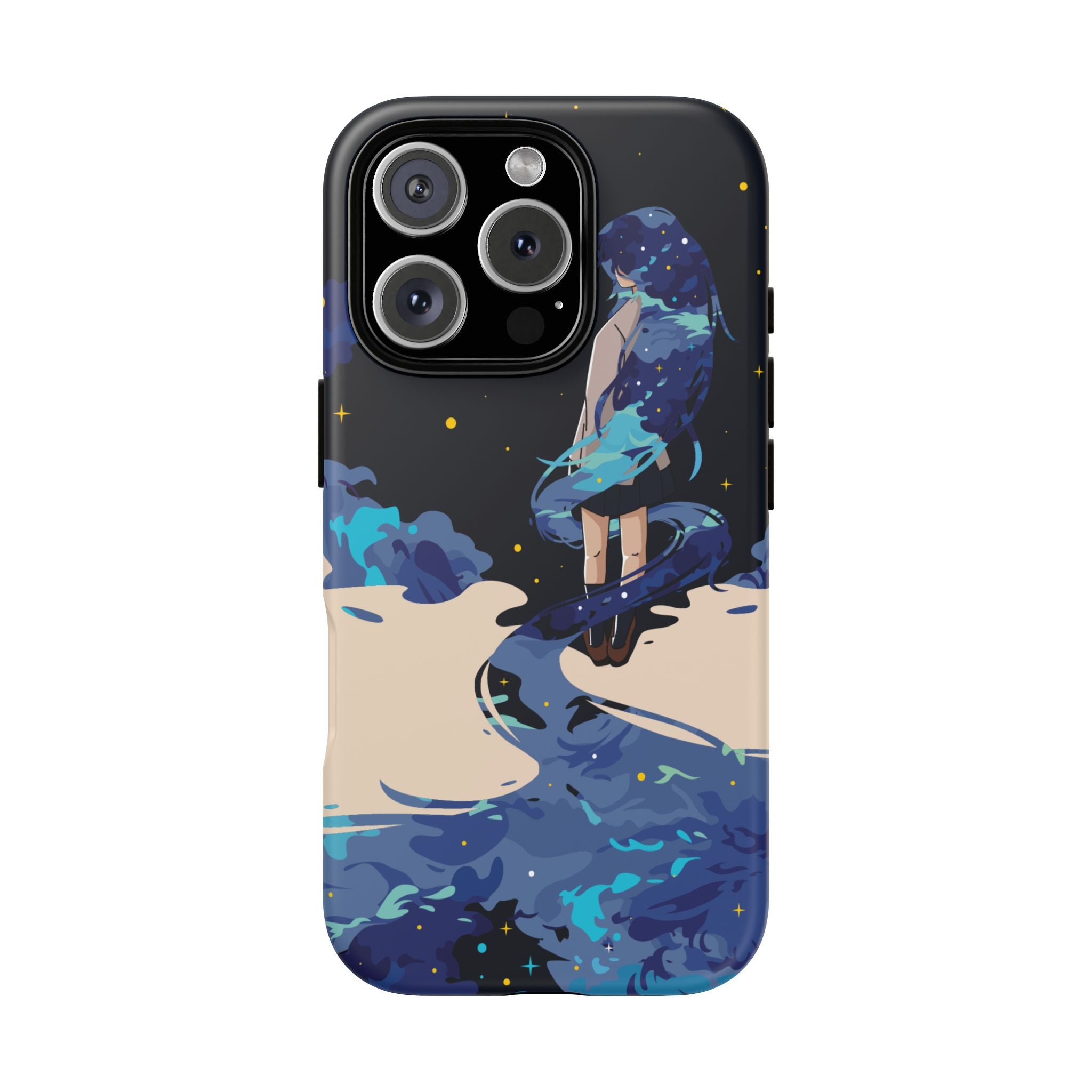 Galaxy-Inspired Phone Case, Celestial Design, Tough Phone Cover, Gift for Space Lovers, Artsy Accessories, Unique Merchandise