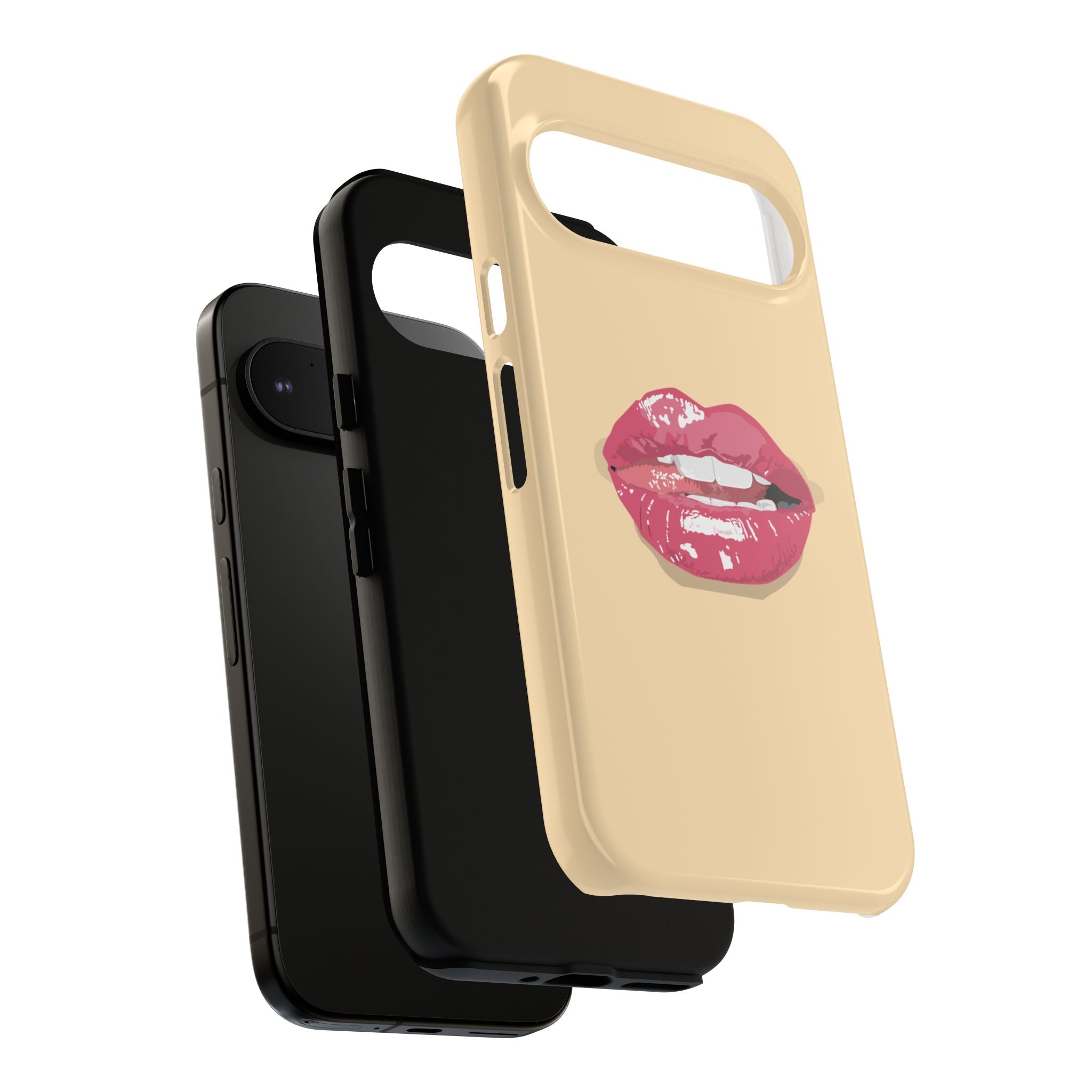 Stylish Phone Case with Lip Print, Trendy Mobile Cover, Fashion Accessory, Gift for Her, Cute Cell Phone Case