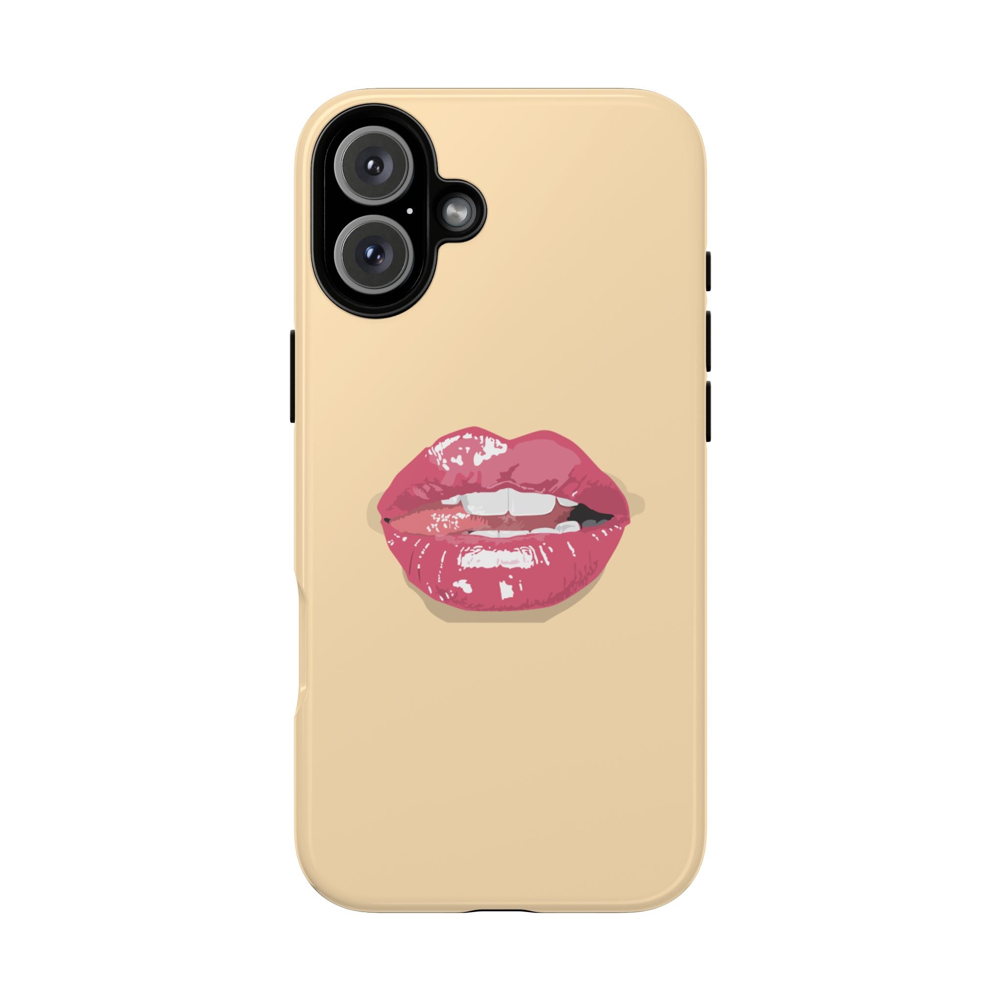 Stylish Phone Case with Lip Print, Trendy Mobile Cover, Fashion Accessory, Gift for Her, Cute Cell Phone Case