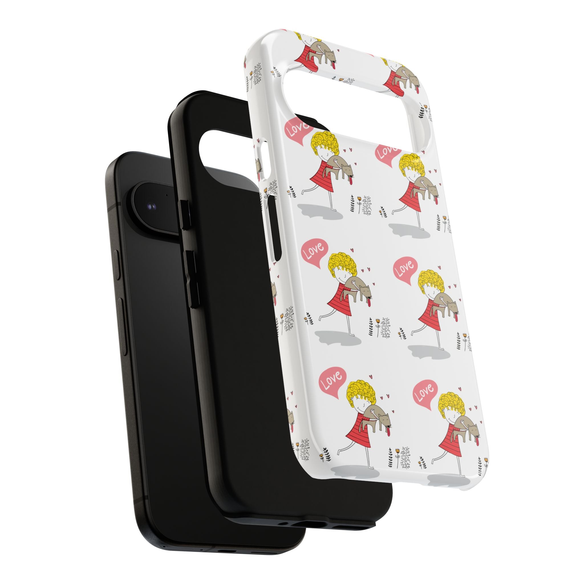 Love-Themed Phone Case | Cute Pet Lover Accessory, Perfect Gift for Birthdays, Anniversaries, Animal Lovers, Valentine's Day