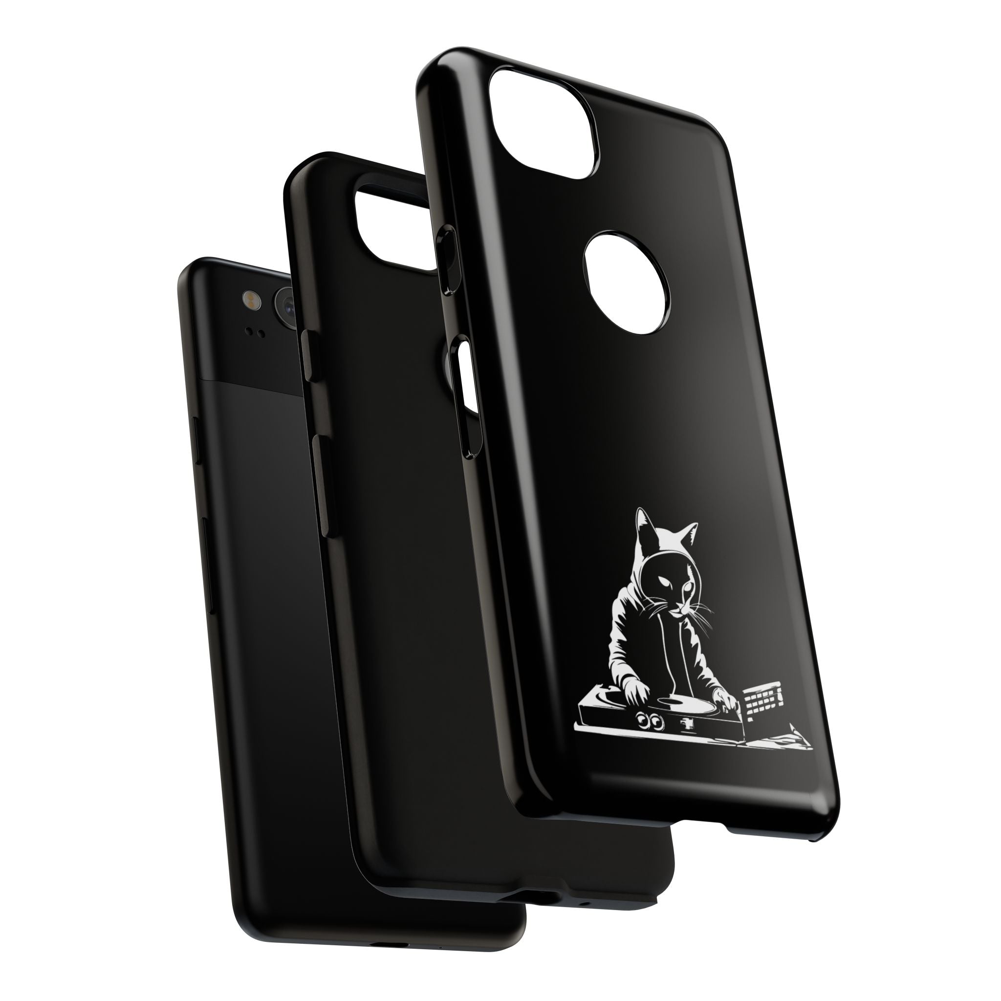 Cat DJ Phone Case | Stylish Tough Cases for Music Lovers, Gift for Cat Owners, Unique Phone Accessory, Cool Tech Gear