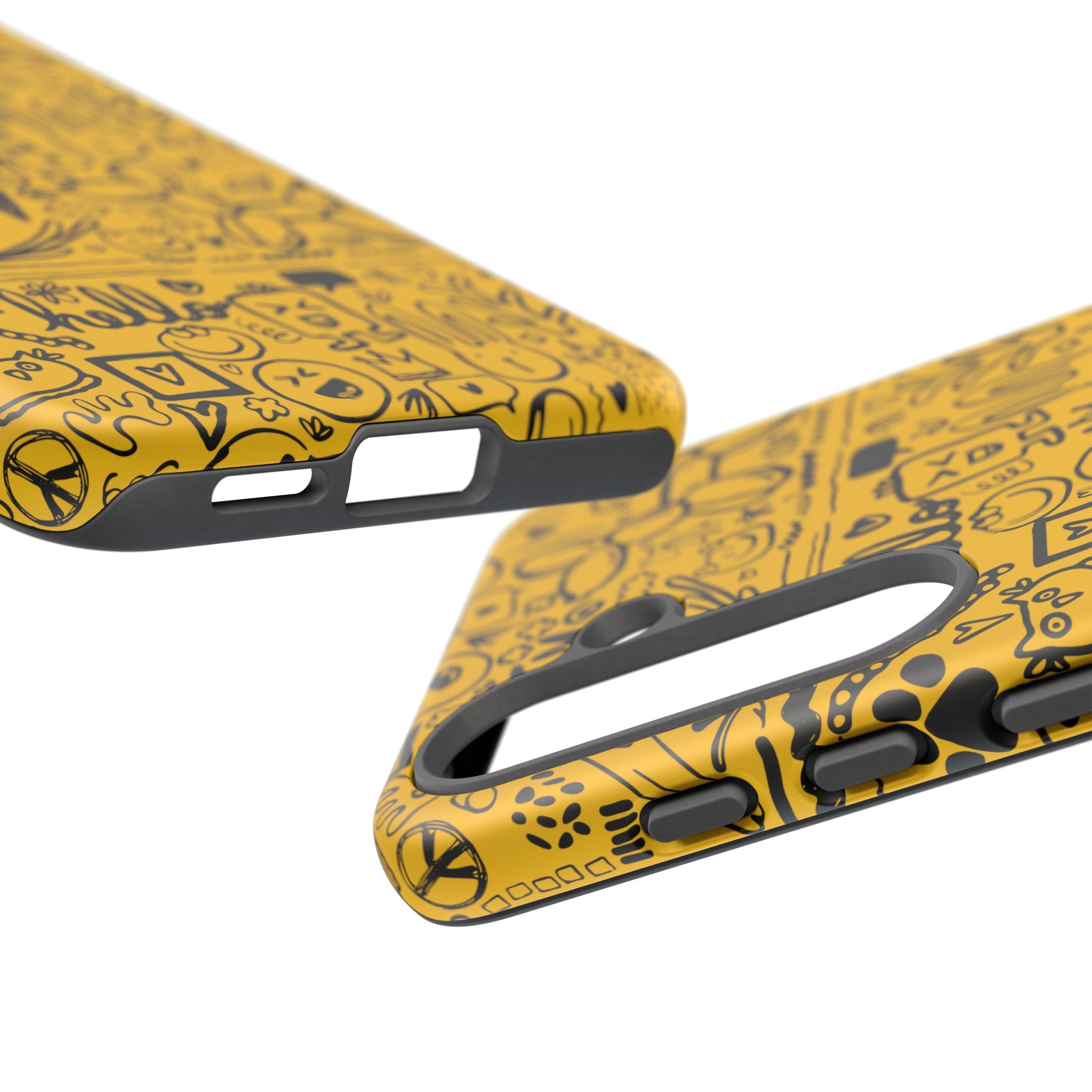 Vibrant Phone Case, Cute Yellow Floral iPhone Cover, Stylish Tough Case, Fun Phone Accessory, Perfect Gift for Teens